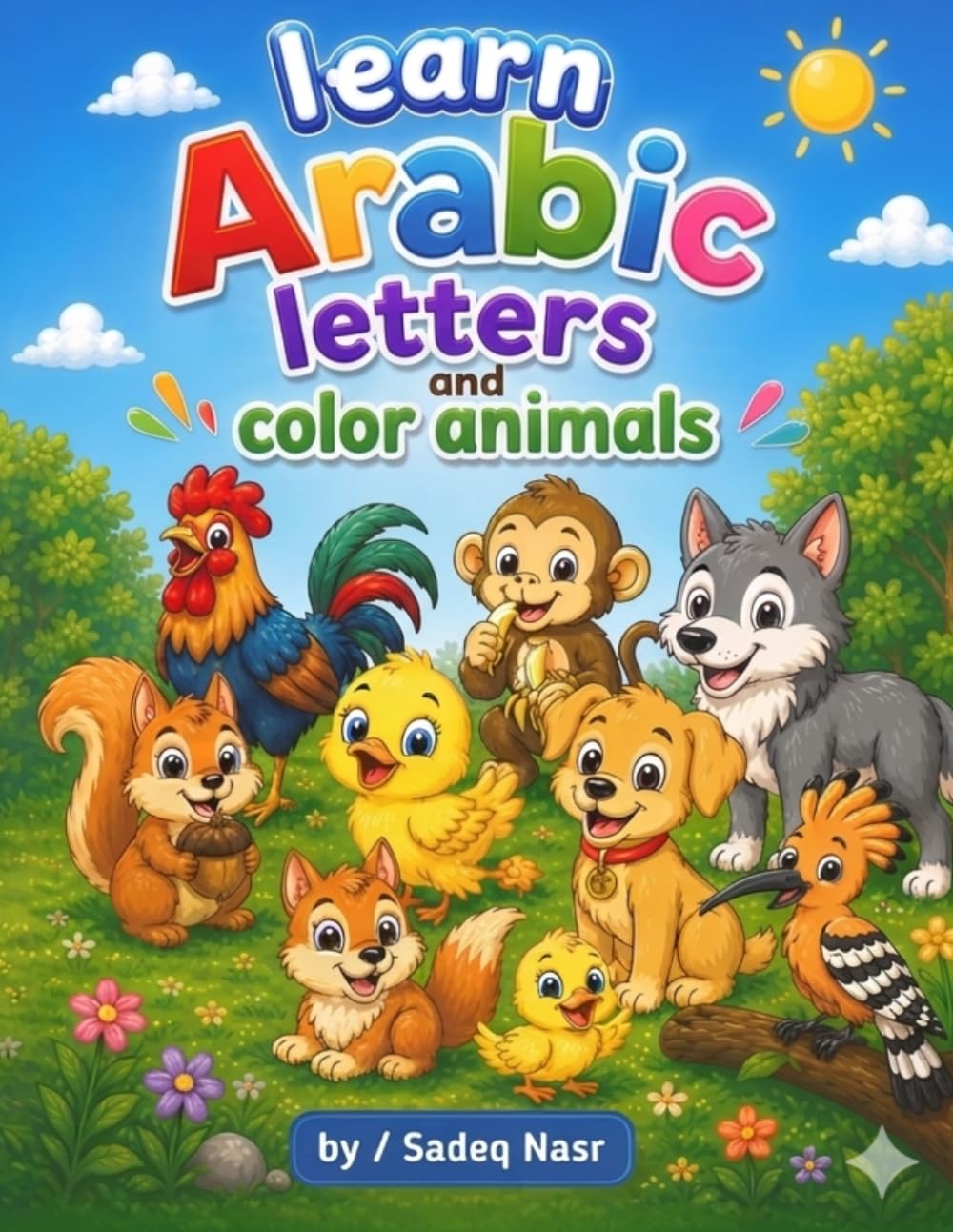 Learn Arabic Letters and Color Animals: Fun Arabic Alphabet Learning with Animals for Preschool Kids