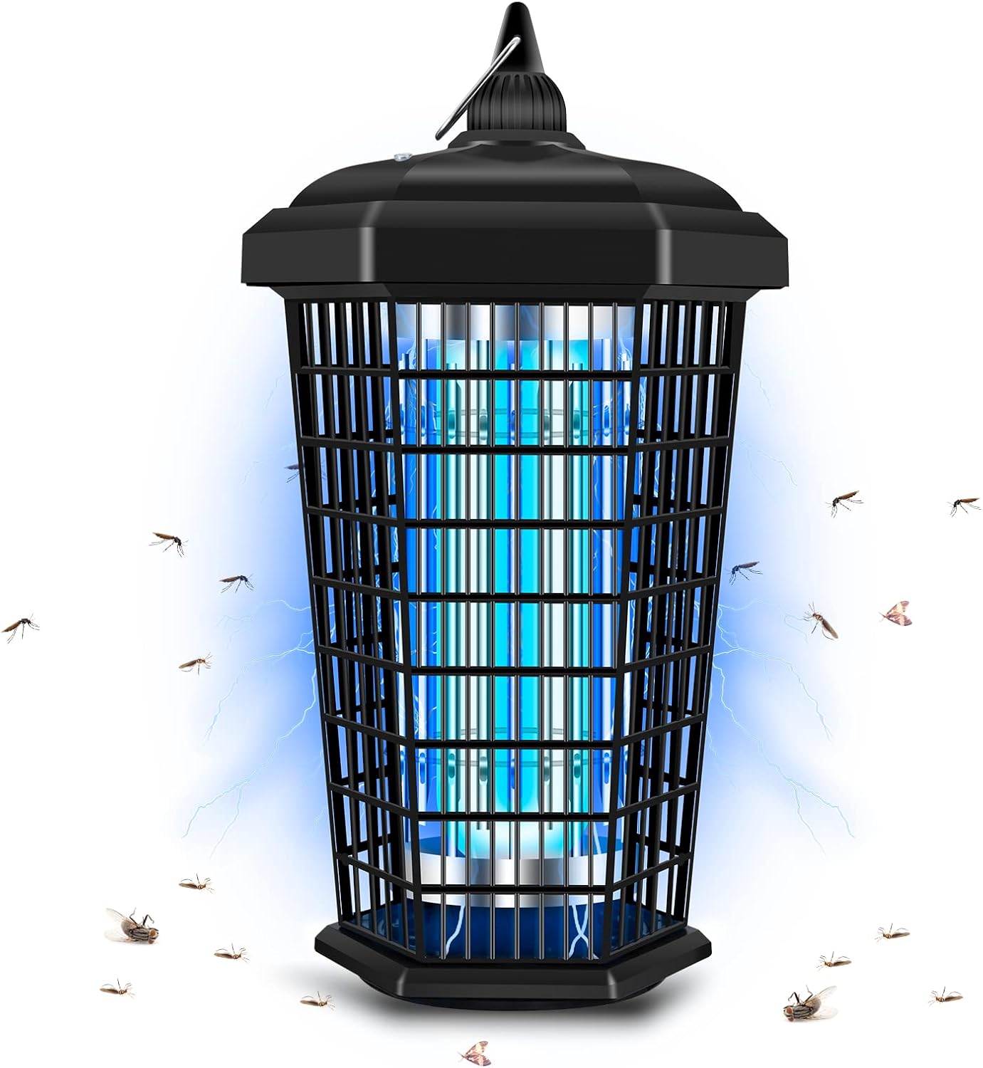Adjrp Bug Zapper Outdoor Indoor, 30W & 4200V Powerful Fly Traps Outdoor, Mosquito Zapper for Bugs Mosquitoes Gnats, Effective Fly Zapper Outdoor for Patio Backyard and Home(Black)