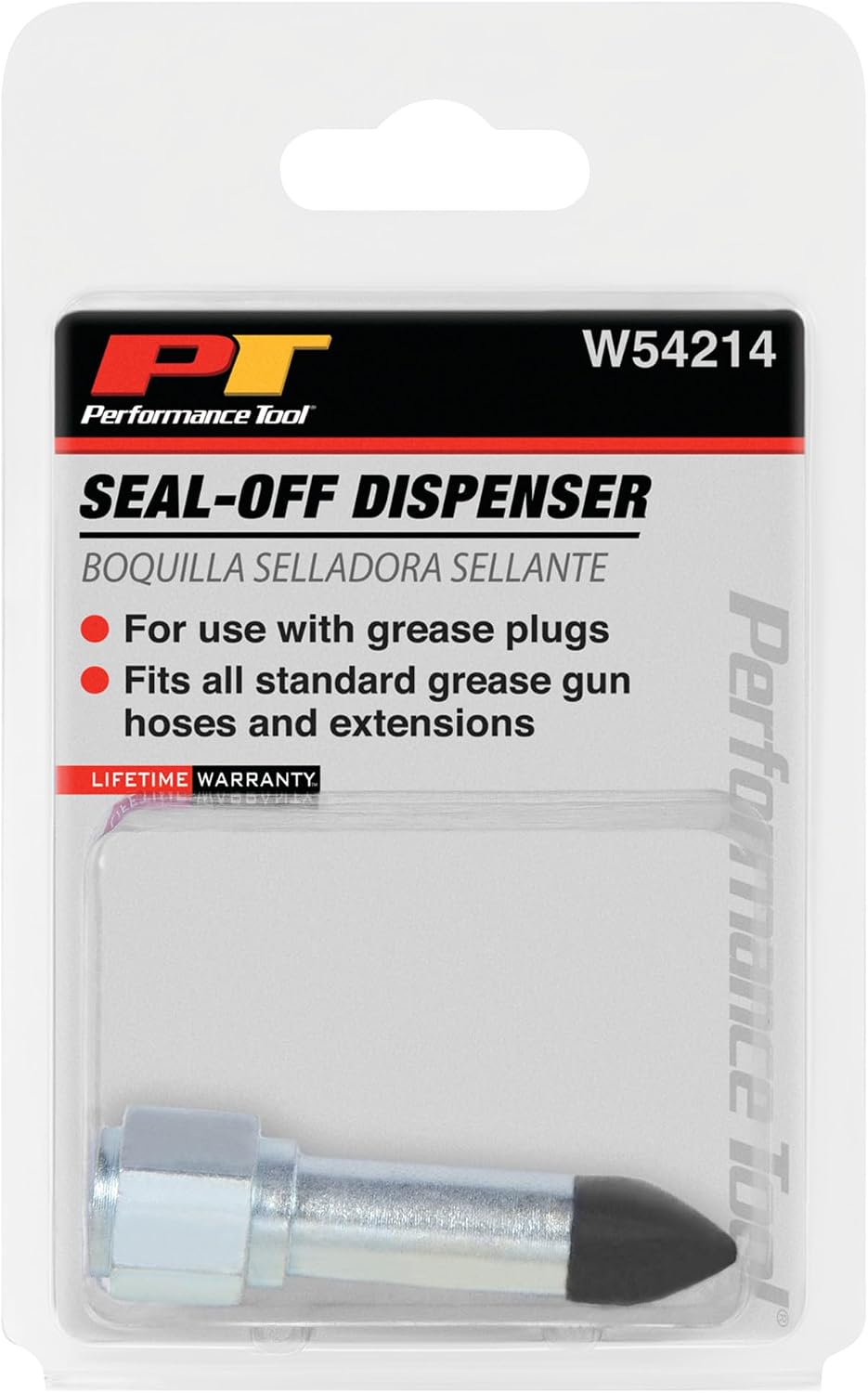 Performance Tool W54214 1/8 -Inch Grease Gun Seal Off Adapter with Rubber Tip