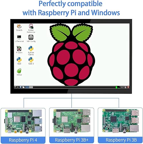 Miniatura 4 de Pantalla Raspberry Pi de 10.1 pulgadas Monitor de pantalla táctil 1024x600 Monitor HDMI portátil 169 Pantalla IPS pantalla para Raspberry Pi