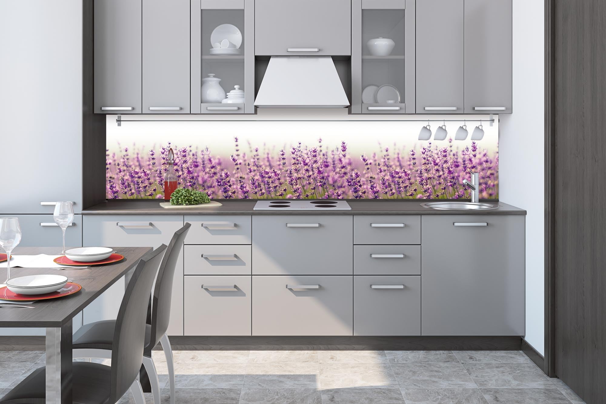 Dimex Folia na tylną ścianę kuchni, samoprzylepna, cudowna lawenda, 260 x 60 cm, folia samoprzylepna, folia dekoracyjna, ochrona przed pryskaniem do kuchni, wyprodukowano w UE