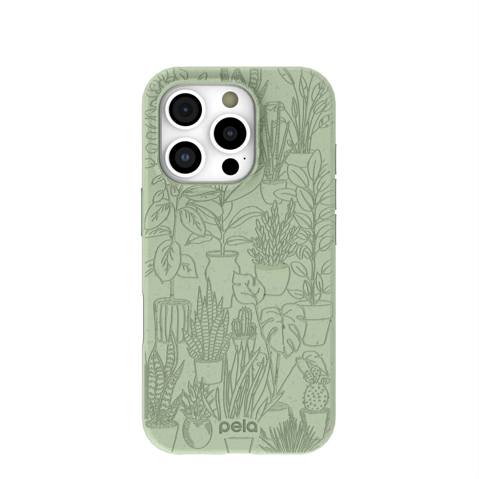 Pela | Phone Case Compatible with iPhone 16 Pro | Limited Edition | Compatible with MagSafe | Cute Eco Friendly | Green Oasis