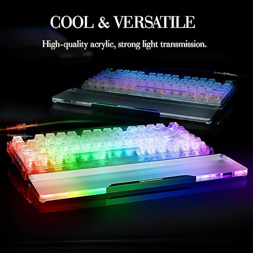 Miniatura 7 de SELORSS TENKEYLESS - Reposamuñecas acrílico para teclado profesional al 80%, teclado mecánico, reposamanos ergonómico para teclado de computadora,