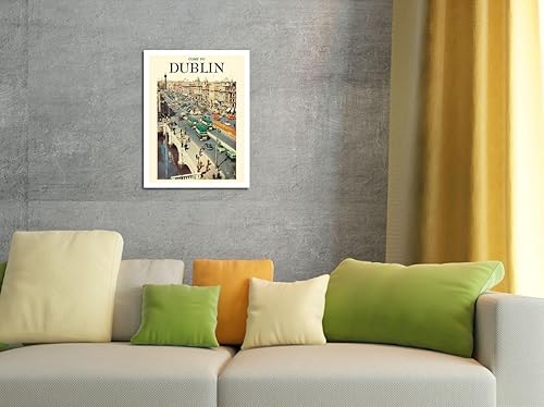 Miniatura 4 de Pacifica Island Art Cartel de viaje vintage con texto en inglés Come To Dublin Ireland  O'Connell Street  Vintage Travel Poster c.1950s  8 x 12