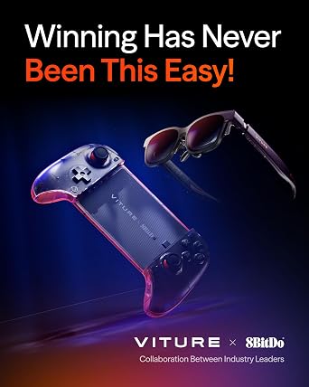 VITURE x 8BitDo Ultimate Mobile Gaming Controller Worlds First for XR Glasses | USB-C Connection for Minimum Latency, Hall Effect Sticks, Charge While Playing, Pro Performance for Android