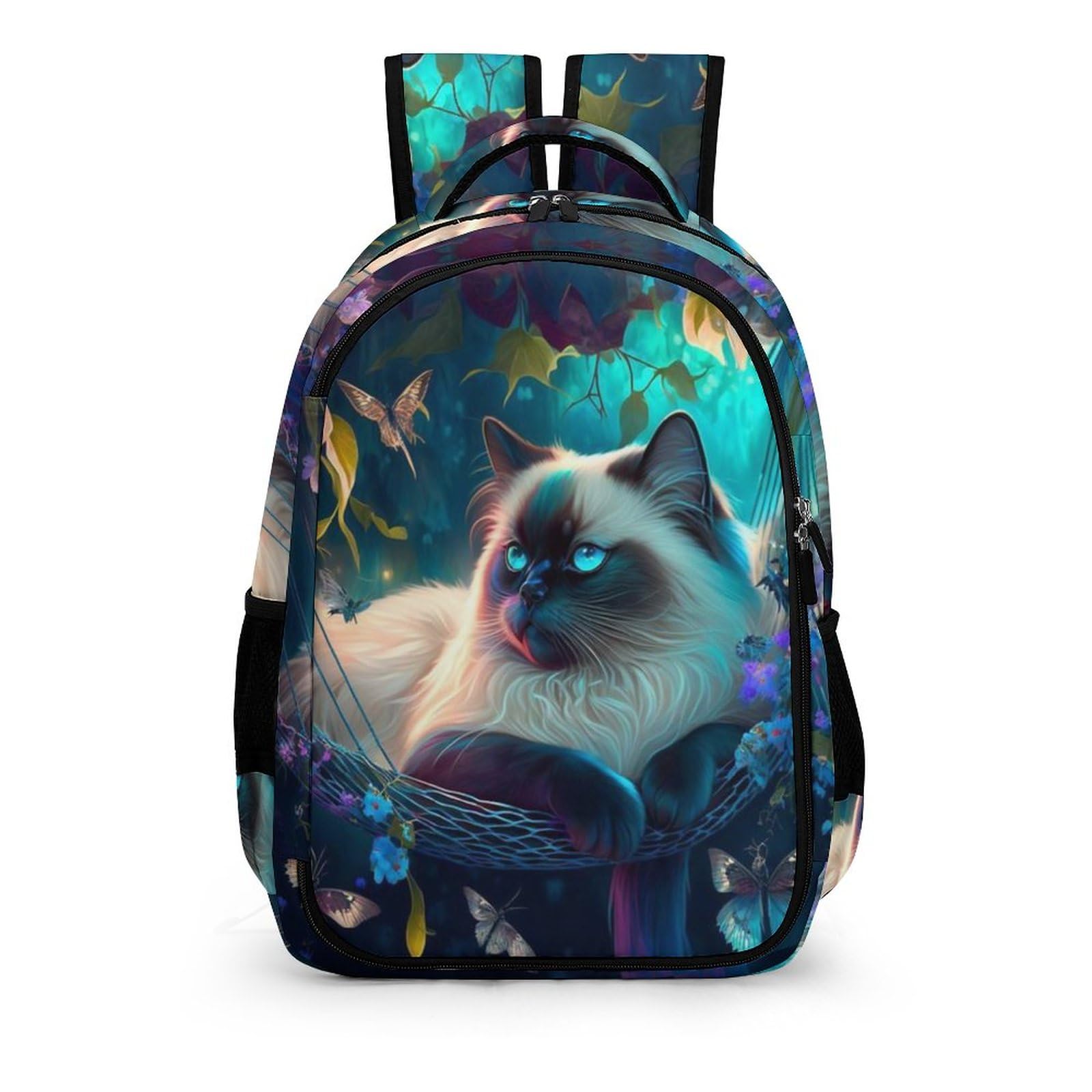 Schulrucksack Jungen Teenager Rucksack Schule Mädchen Schultasche Kinder Schulranzen 5-13 Klasse Süße Katze Ranzen 8-16 Jahre Geschenke Für Jugendliche School Bag for Kids