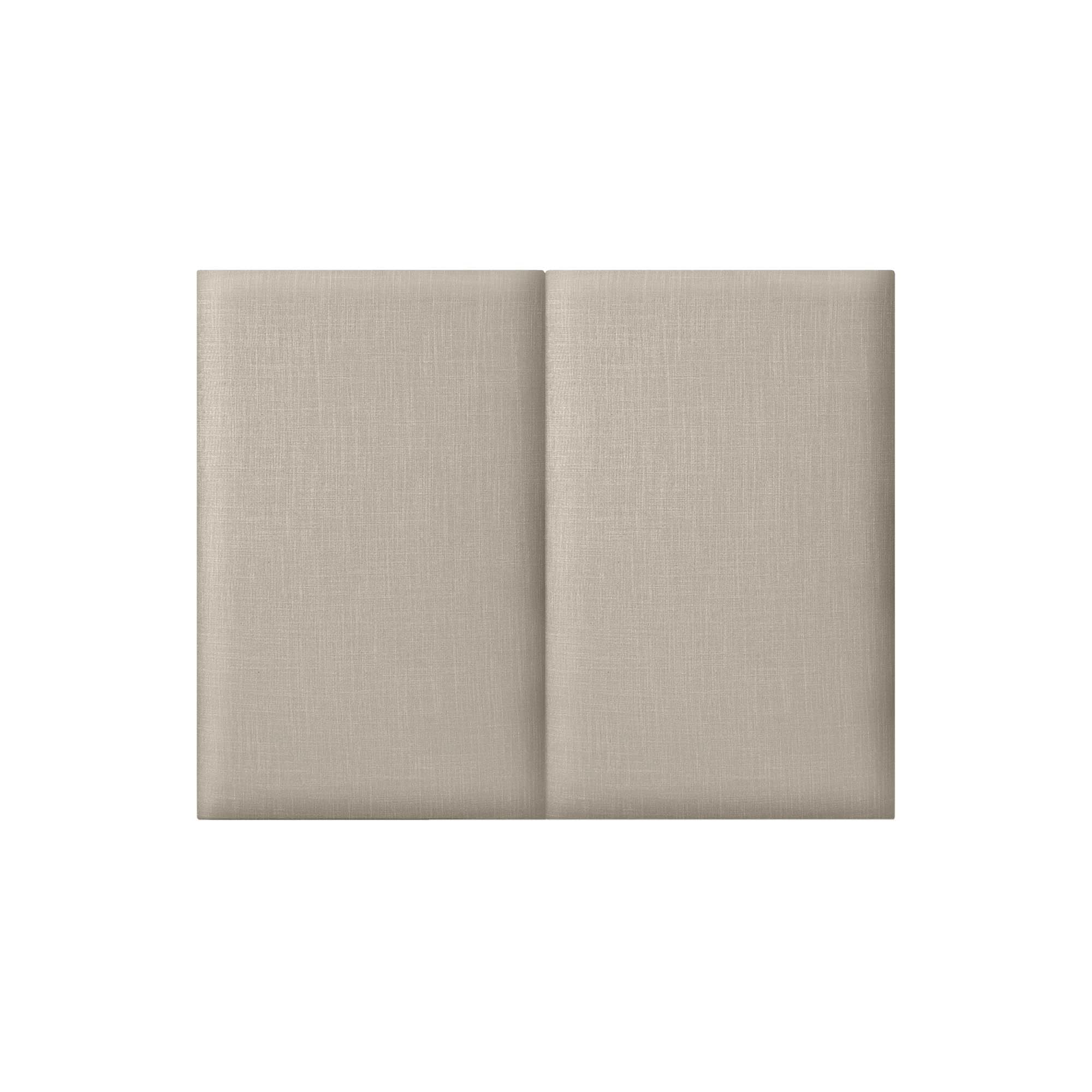 DHOME Cabecero Tapizado Lino Natural Liso Antimanchas Diseño Modular Vertical Autoadhesivo Cabezal Cama Dormitorio Acolchado (Beige, 80cm, Altura 80cm, x2)