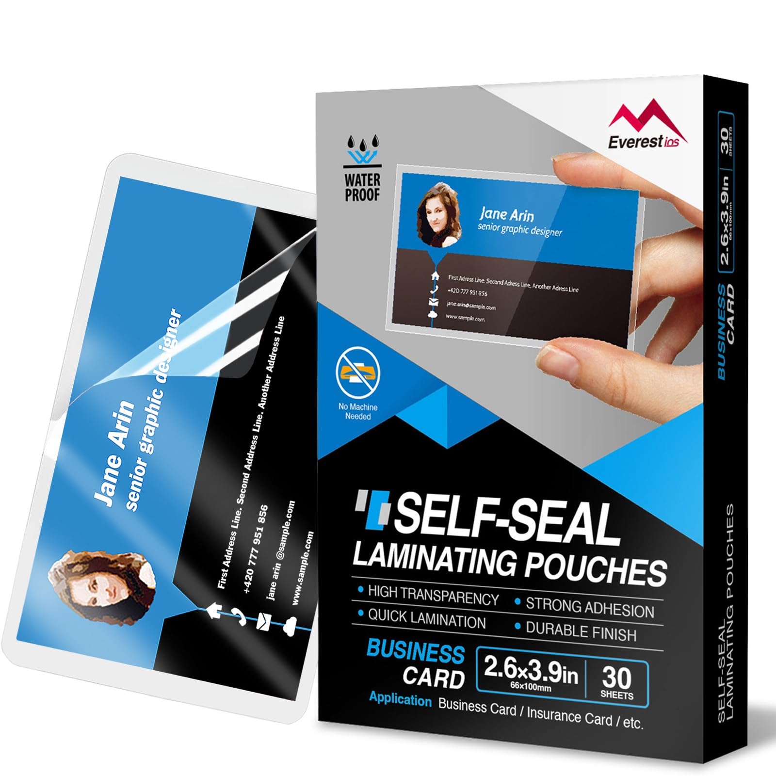 Self Laminating Pouch Business Card