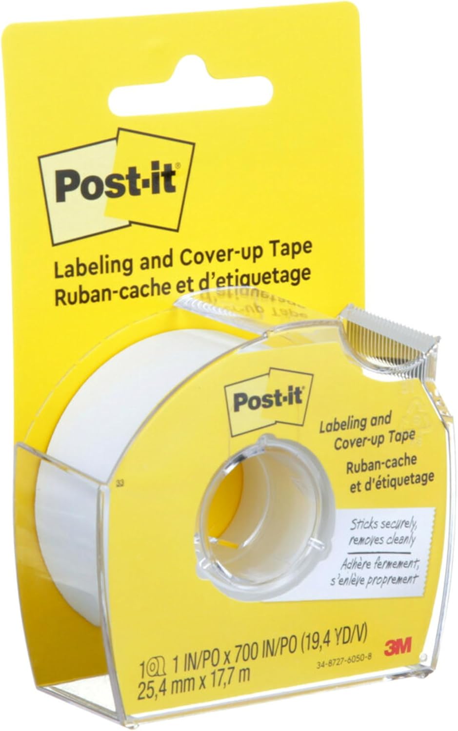 Post-it : Removable Cover-Up Tape, Non-Refillable, 1" x 700" roll -:- Sold as 6 Packs of - 1 - / - Total of 6 Each - Image 3