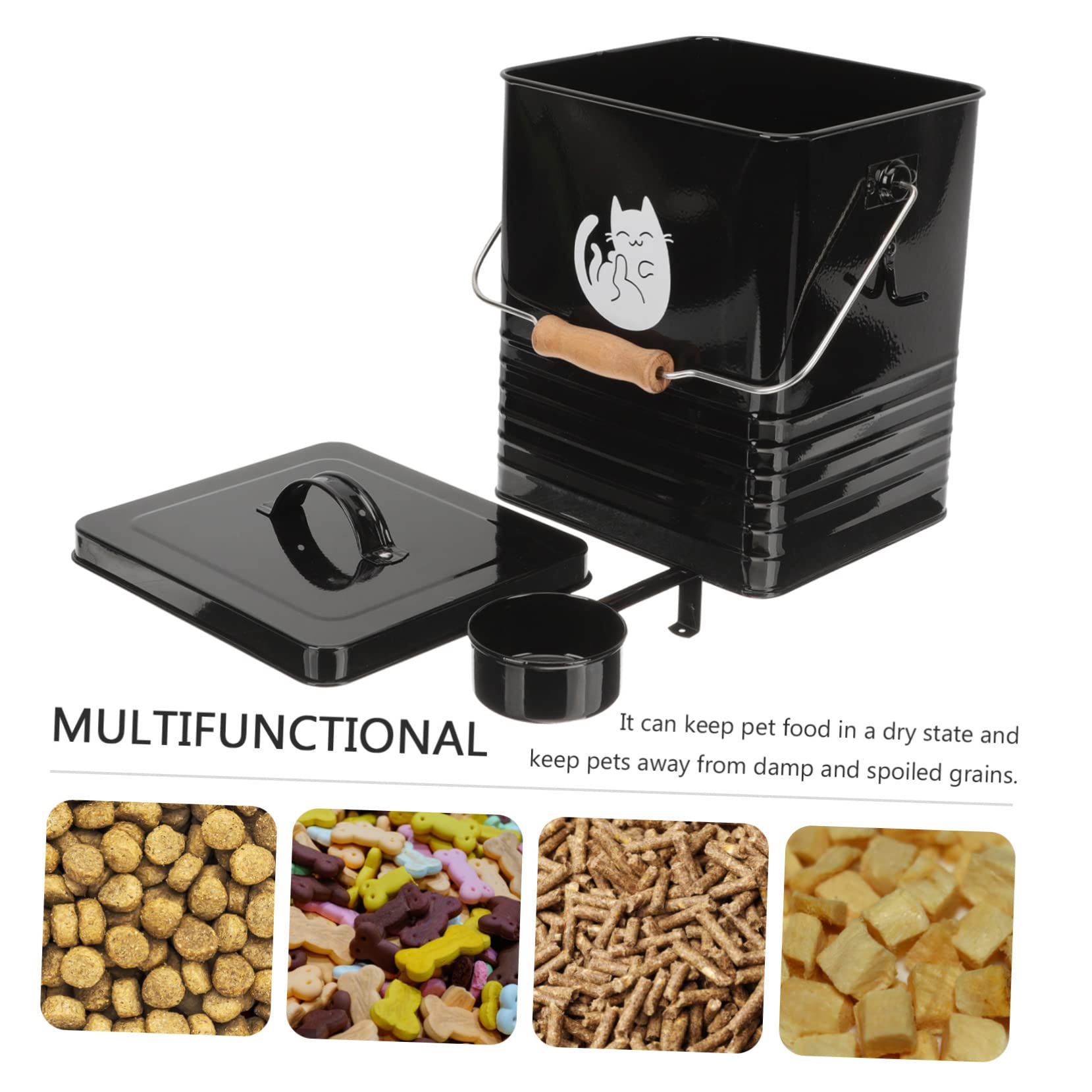 1set Contenitore Per Snack Di Gatti e Cani Pratico Con Cucchiaio Design Leggero e Sicuro Per Alimenti Animali Domestici Per Casa e Cucina Resistente e Facile Da Trasportare