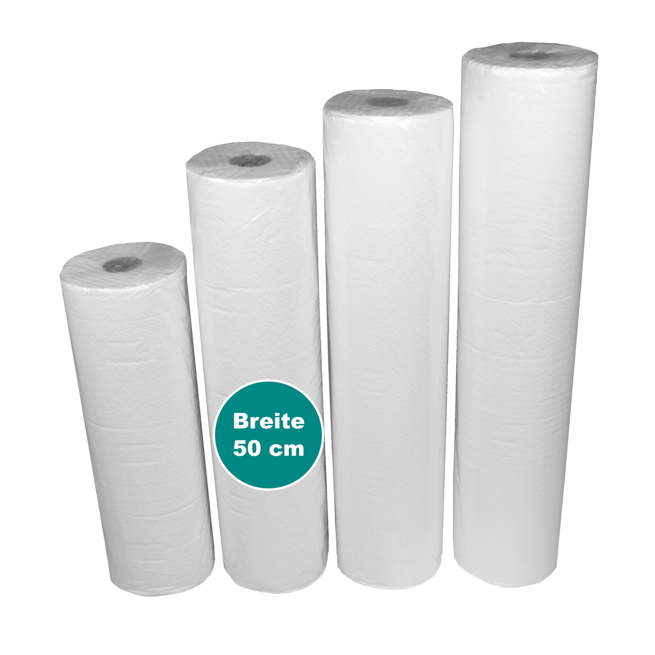 Ärzterollen Ärztekrepp 50 cm breit 2-lagig Zellstoff 50 Meter 139 Abrisse 9 Rollen