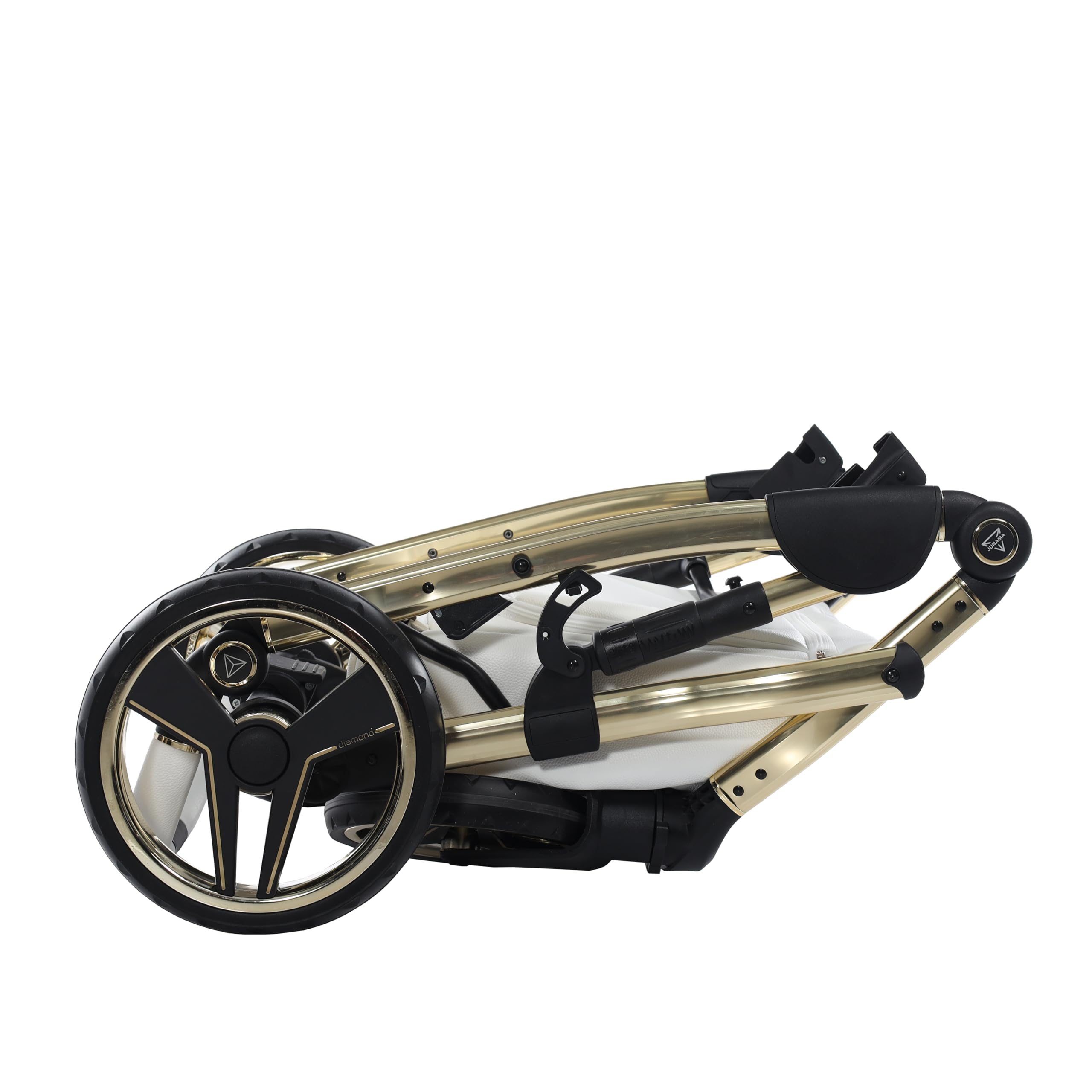 Junama Passeggino TRIO Hand Craft 08 Bianco e Oro - 2in1 3in1 4in1 + ombrellino (2 in 1)