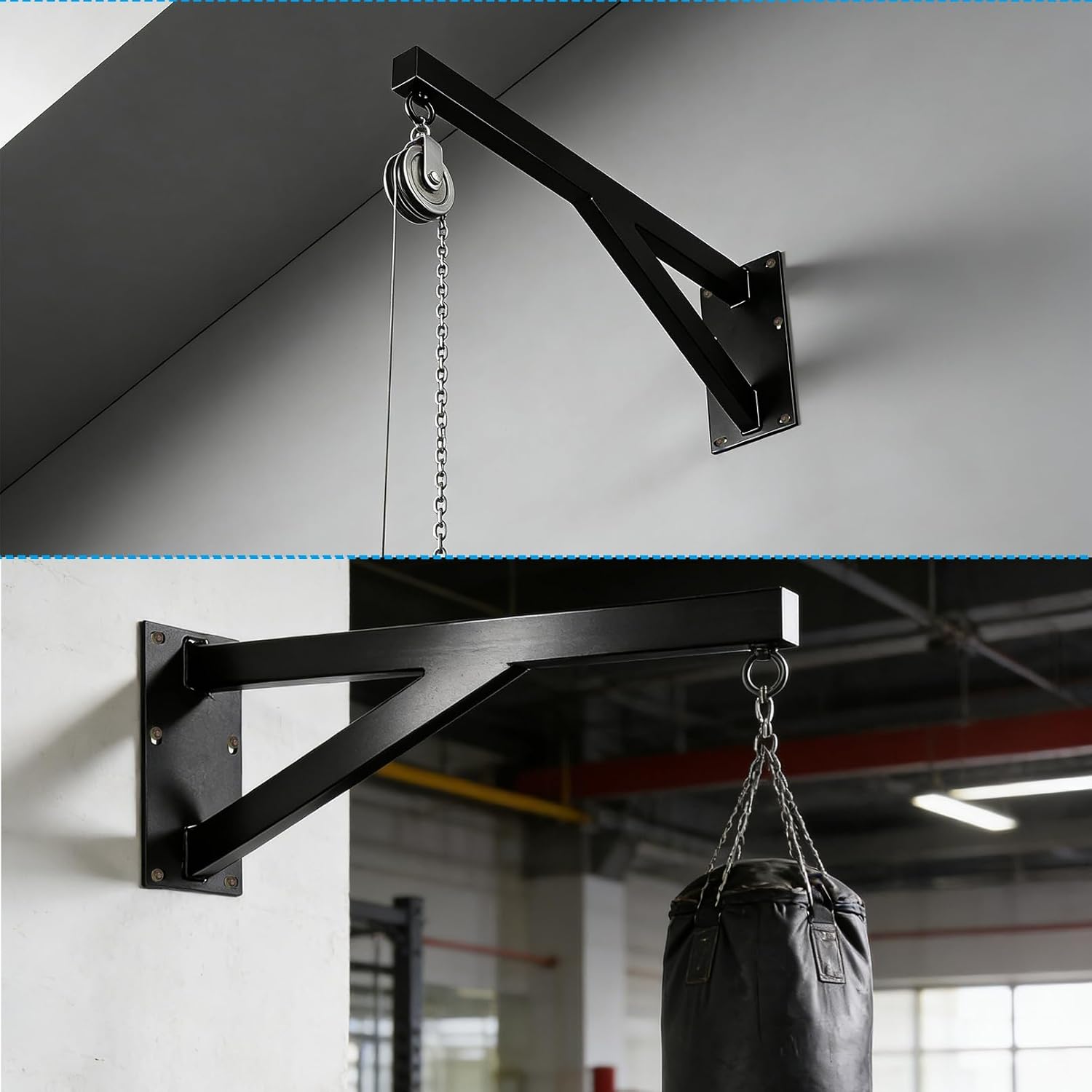 Luwint Heavy Bag Hanger Wall Mount, 40’’ Fixed Arm Professional for Muay Thai Kick Boxing Punching Bag 100-150+ lbs