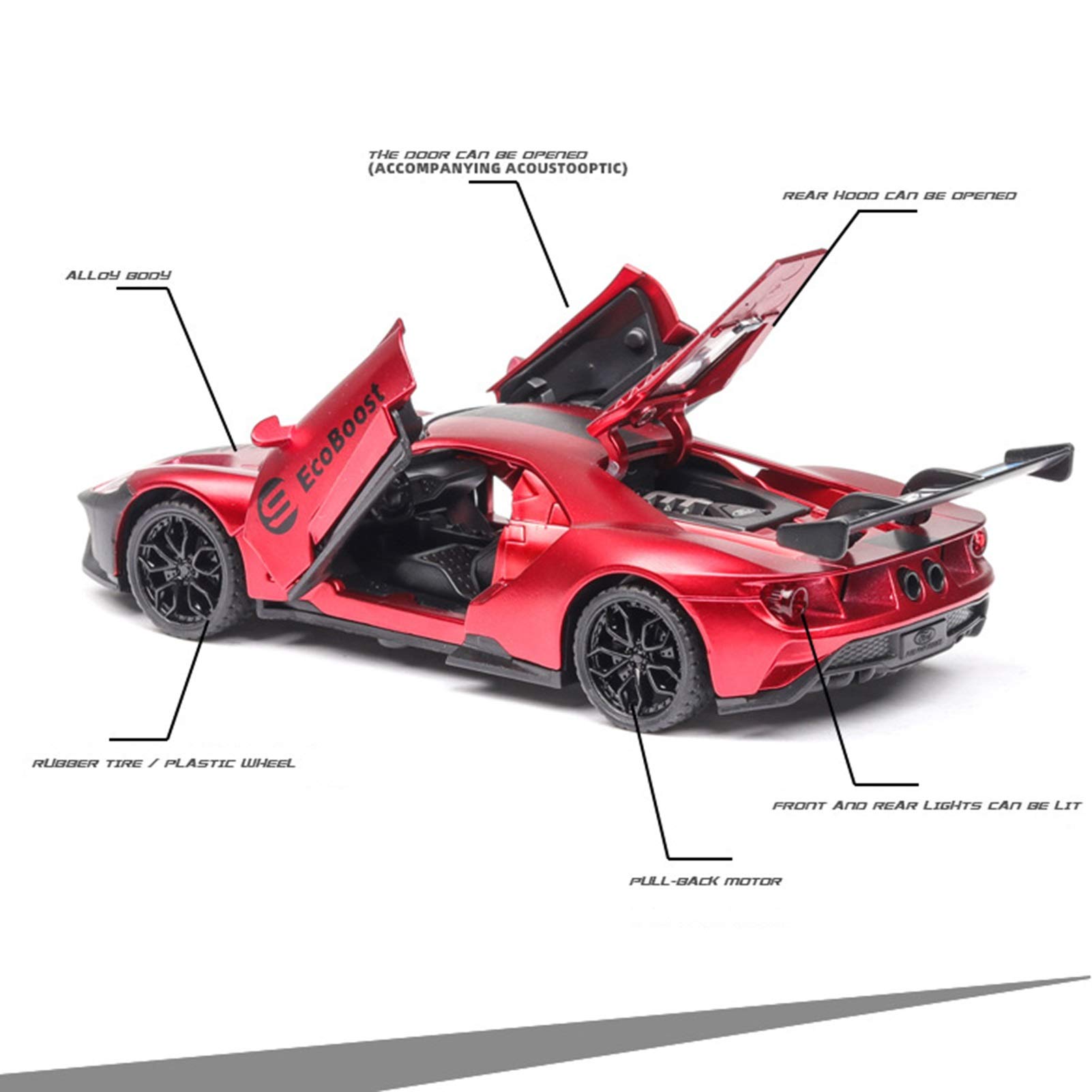 Amazon.co.jp: 1:32 Ford GT Race Car Models Die Cast & Toy Car 1/32