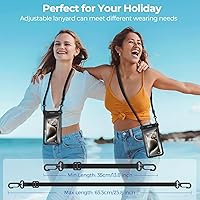 Vista 7 de SYNCWIRE Funda impermeable para teléfono, paquete de 2 bolsas impermeables IPX8 doble espacio para iPhone 15 14 13 12 Pro Max XR X SE 2022 8 Samsung