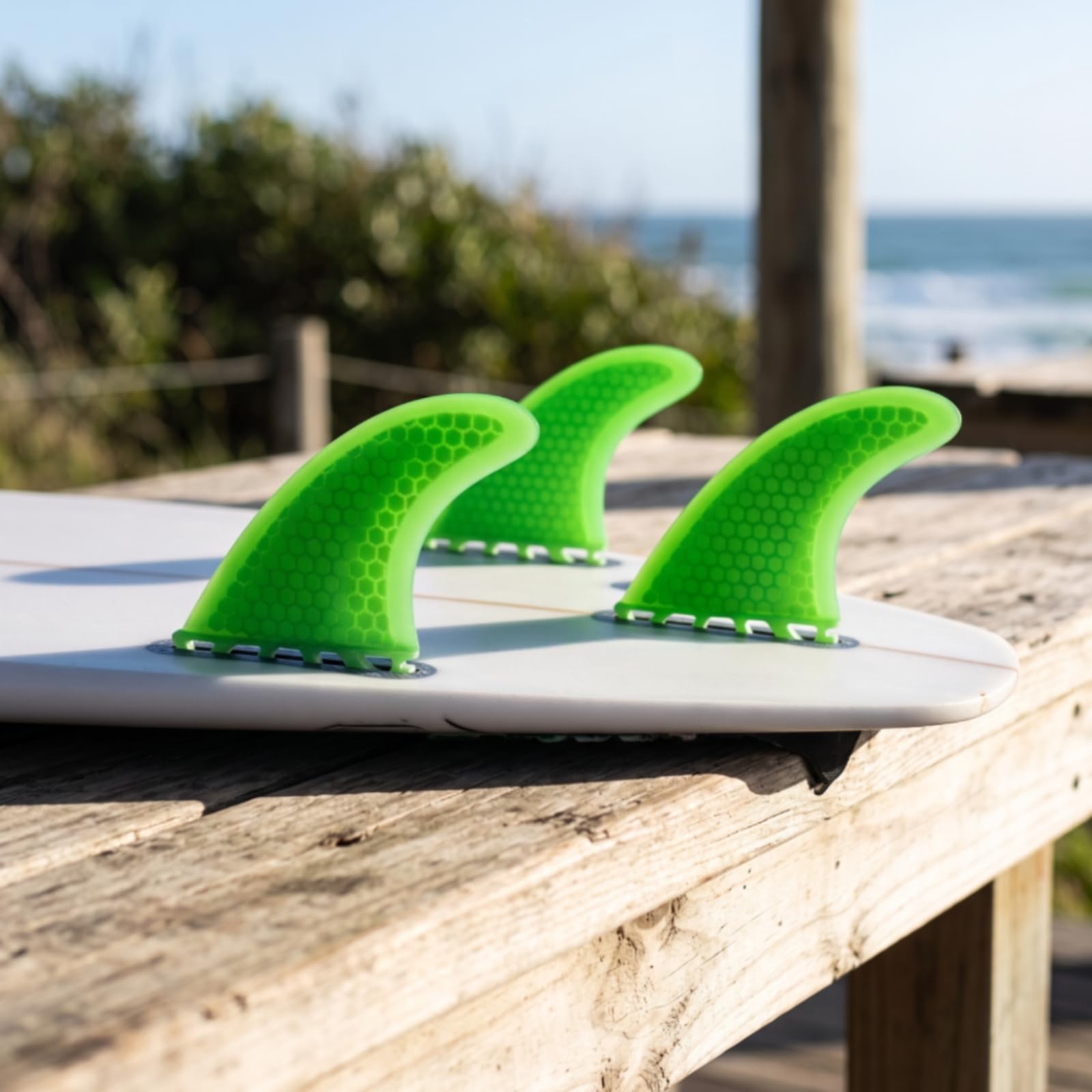 3 Pièces Aileron avec Base Single-Tab | Alvéolé, Texturé, pour Vagues
