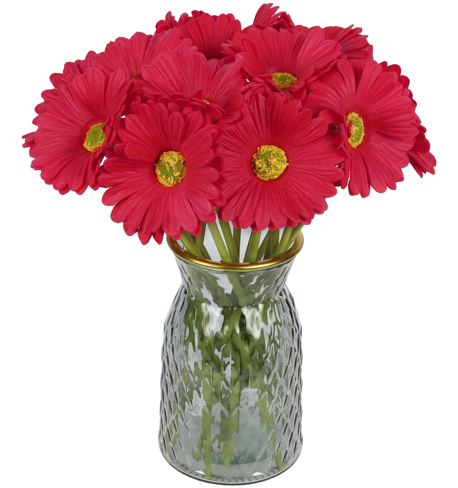 IPOPU 20-Pack Red Gerbera Daisy