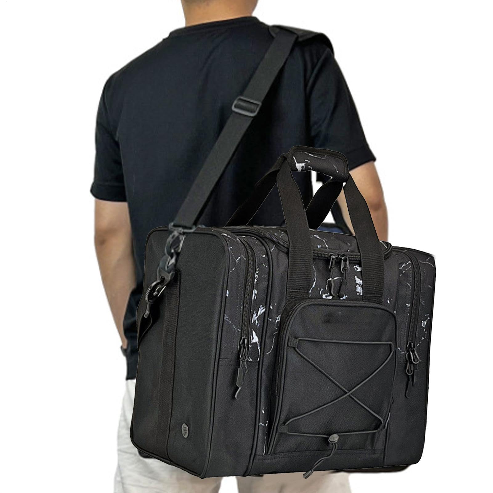 Sacs De Bowling 1 Boule, Sac Fourre-Tout 1 Boule – Ceinture Réglable, Chaussures De Serviette Multifonctions Rembourrées, Sac De Boule De Bowling pour Homme Et Femme
