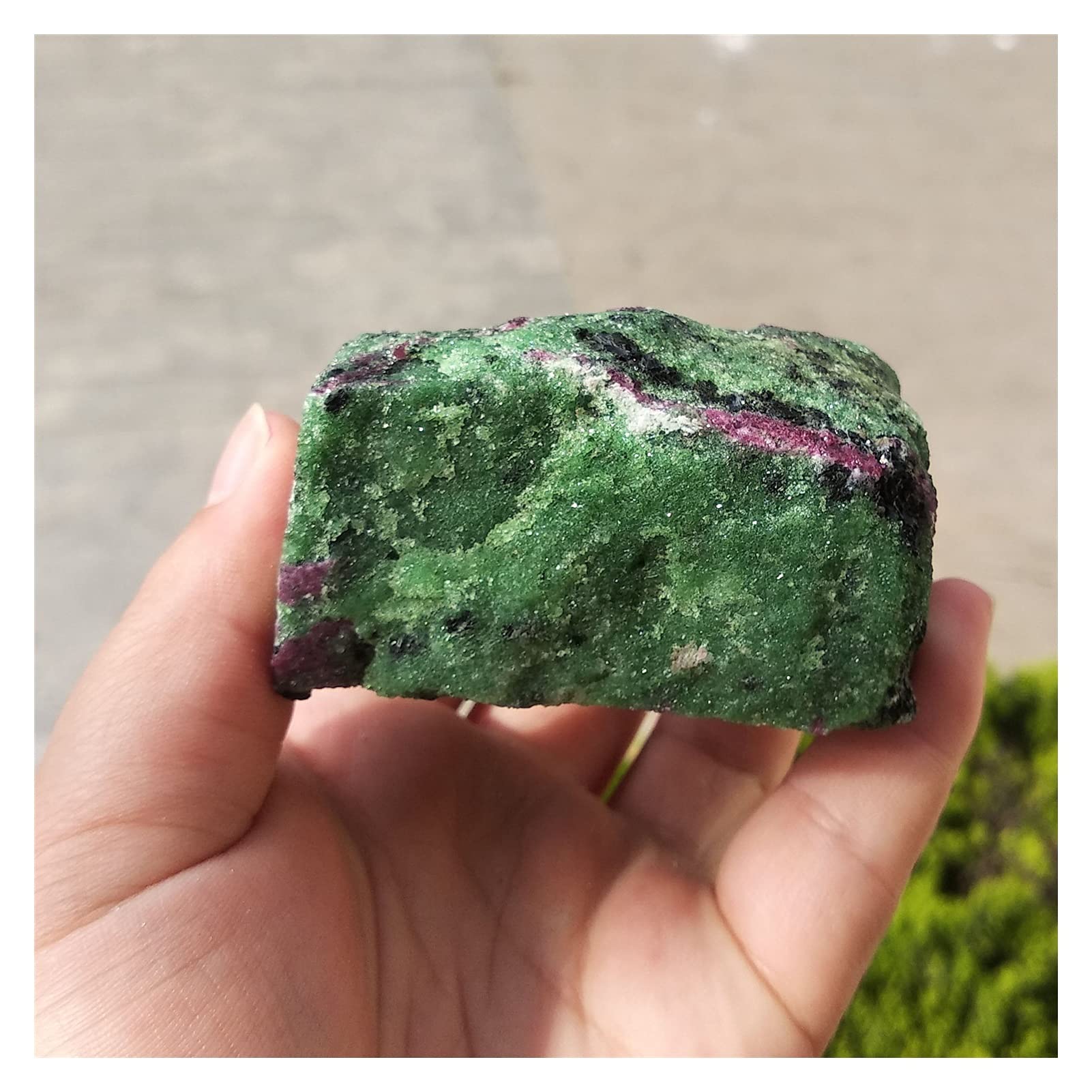 Quarzo Naturale Grezzo Grezzo epidoto Pietra Naturale Rubino Zoisite Cristalli di Pietra Grezza Collezioni di casa