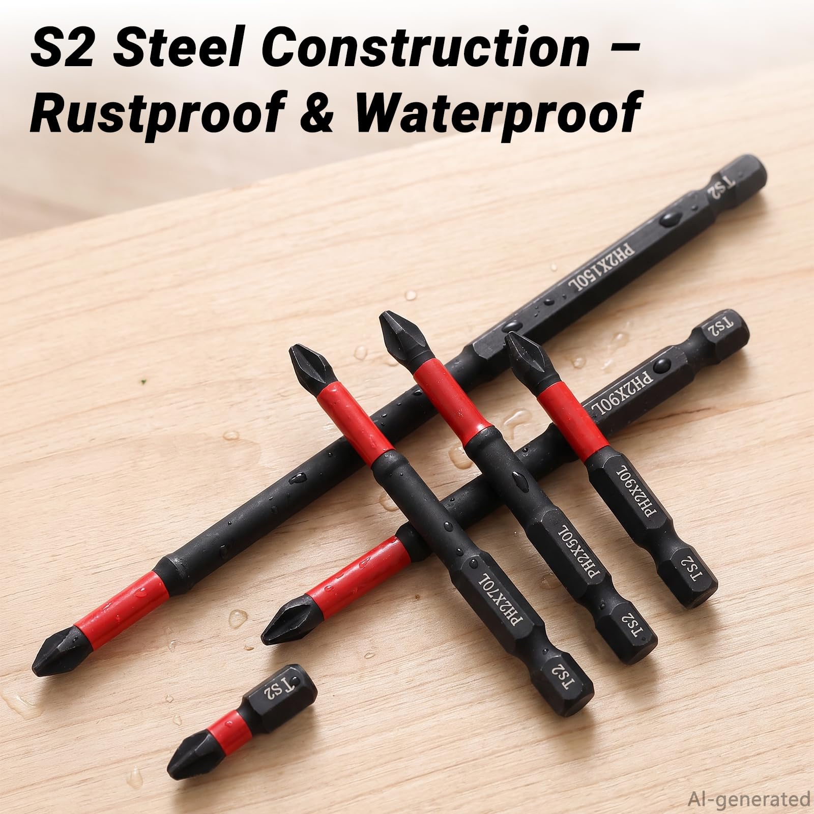 6 Pack S2 Alloy Steel Anti-Slip Drill Bit Set B85242
