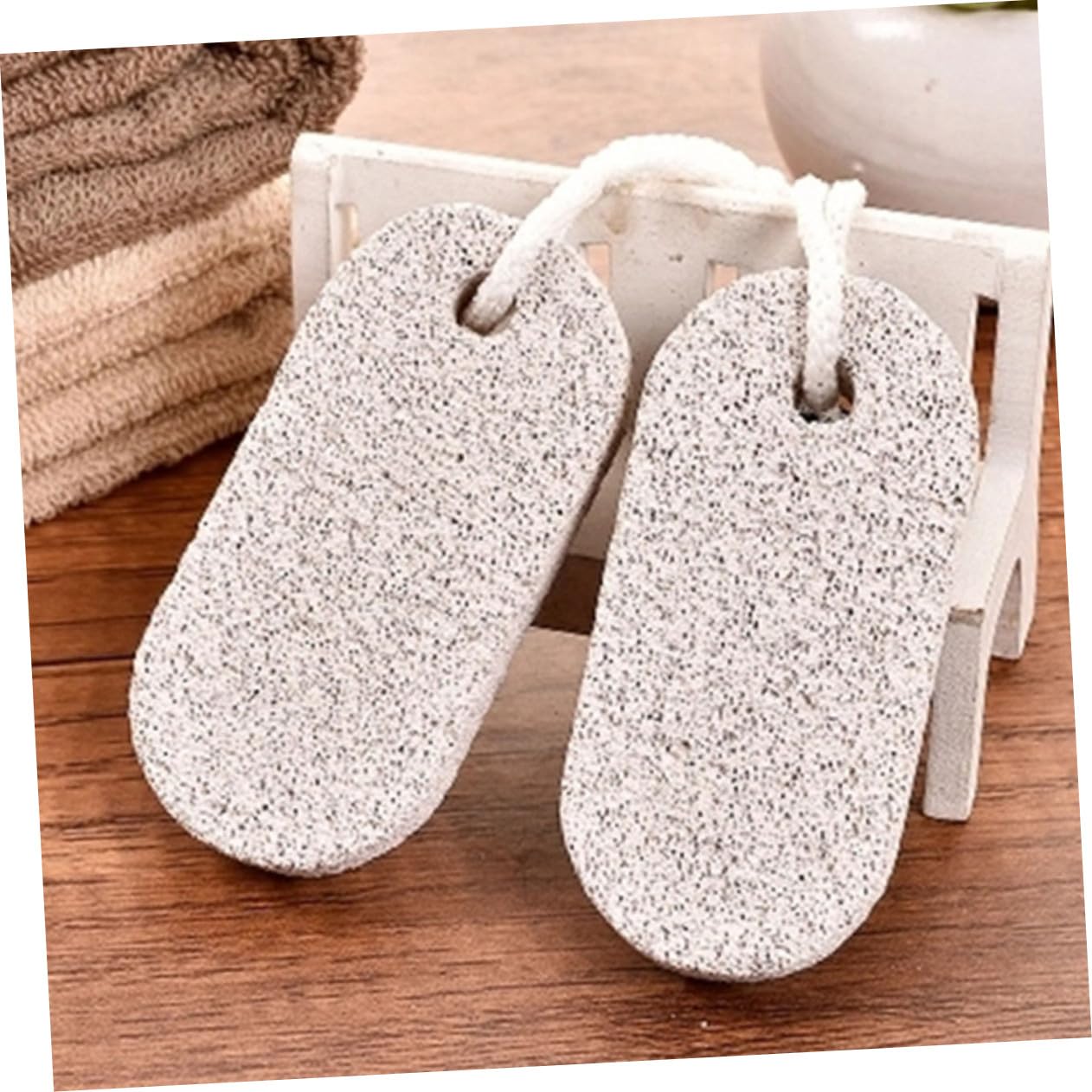 Pierre Volcanique Exfoliante pour Pieds Outils de Pédicure Solide pour Enlever Peau Morte 20pcs pour Bain de Pieds et Salon de Beauté