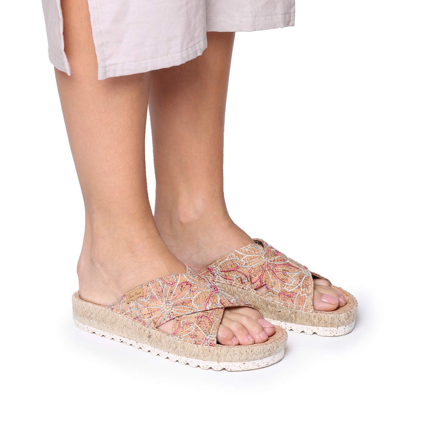 Bali-BI - Alpargata Plana para Mujer de Toni Pons Hecha en Corcho en Tonos Estampados.