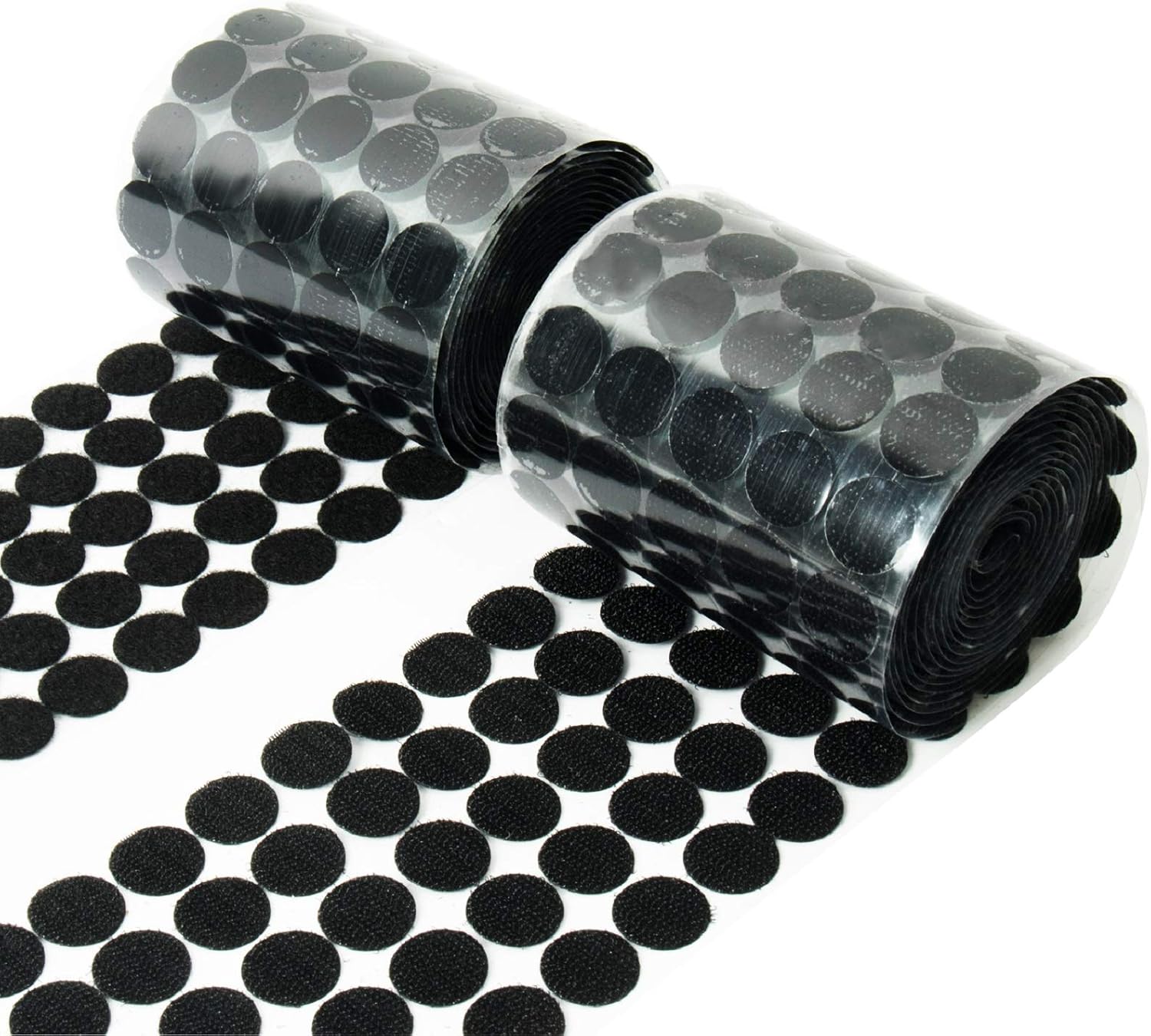 SUBANG 1500 Pieces Self Adhesive Dots 0.79 inch Sticky Back Coins Hook & Loop Self Adhesive Dots, Black