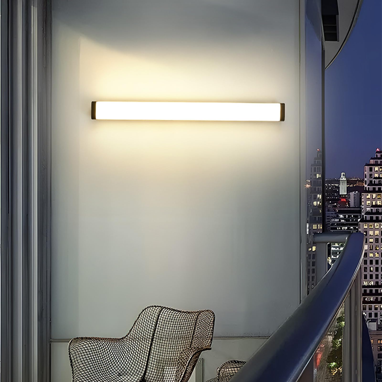 Applique Murale d'extérieur à LED IP65 étanche pour Villa, Design à Longue Bande, luminaire décoratif de Jardin, extérieur/intérieur, en Aluminium, pour Garage, terrasse