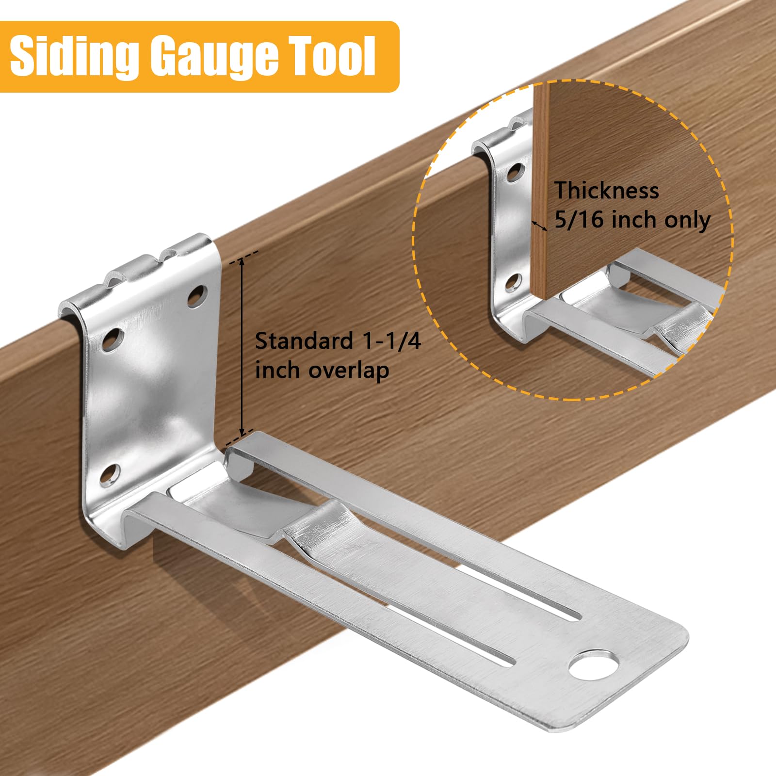2Pcs Siding Removal Tool Silver Siding Gauge - Image 2