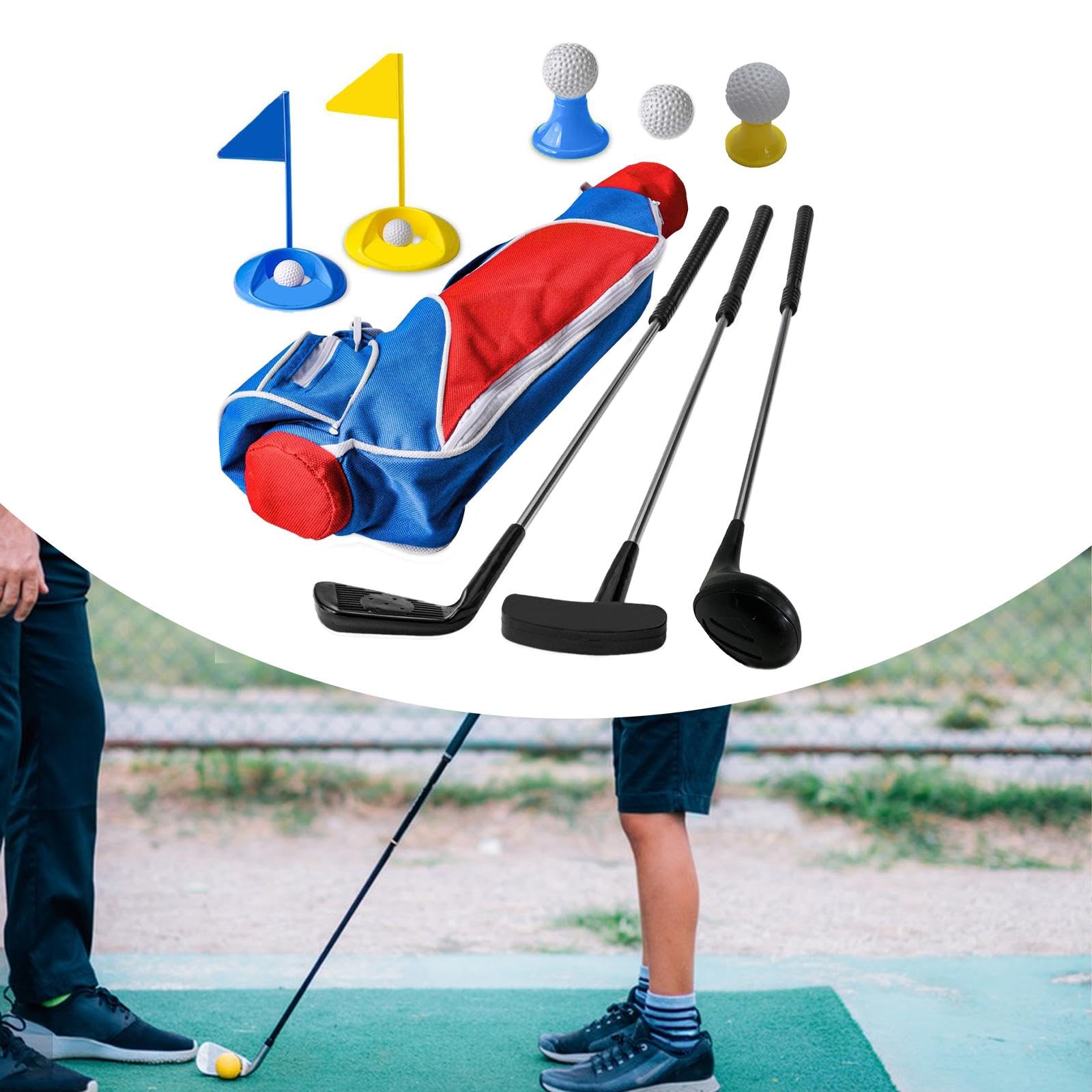 Juego de Palos de Golf Portátiles Y Educativos para Niños, Ideales para El Jardín, Interiores Y Patios Traseros.