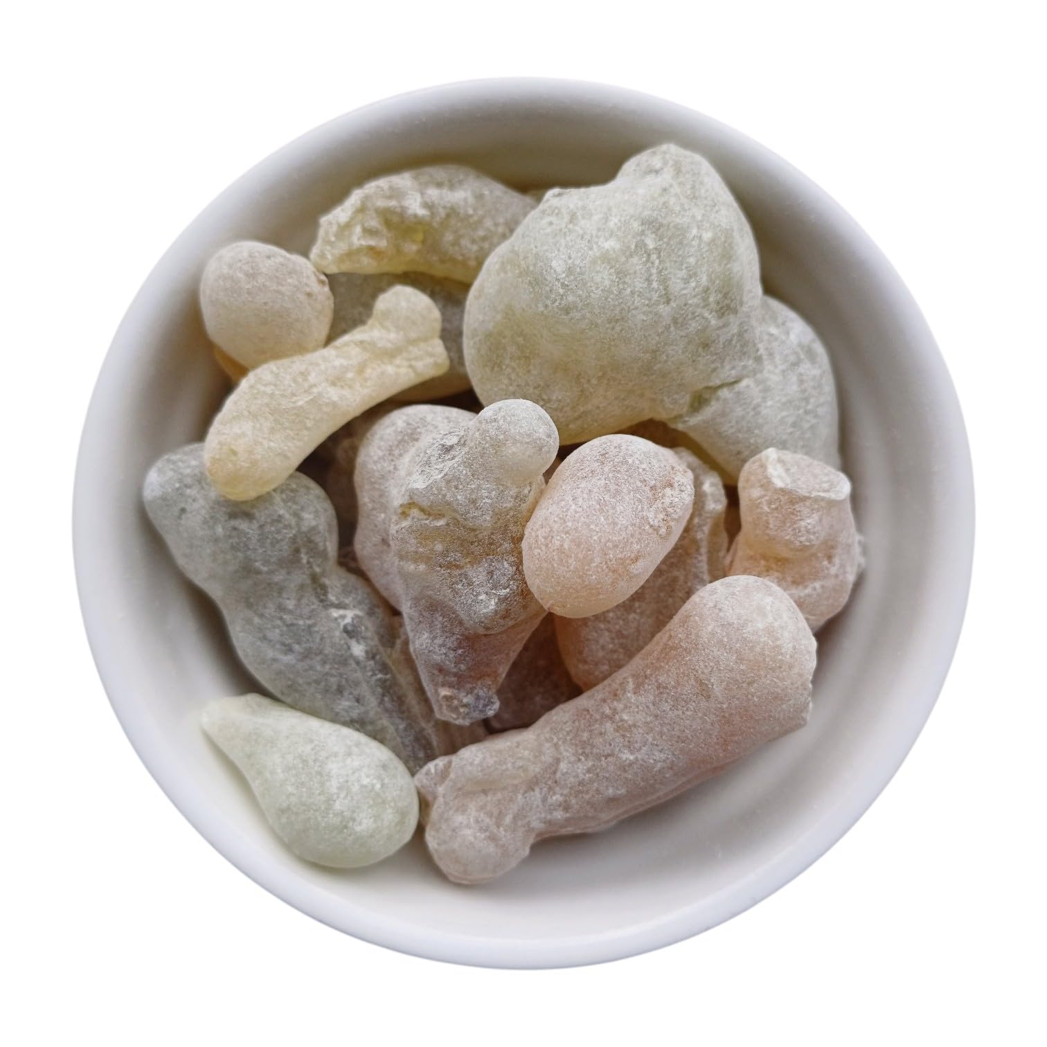 250g Premium Oman Superior Hojari Weihrauch zum Räuchern 1. Wahl - Original Boswellia Sacra - naturbelassener Frankincence Räucherharz Weiss/gelb/grün