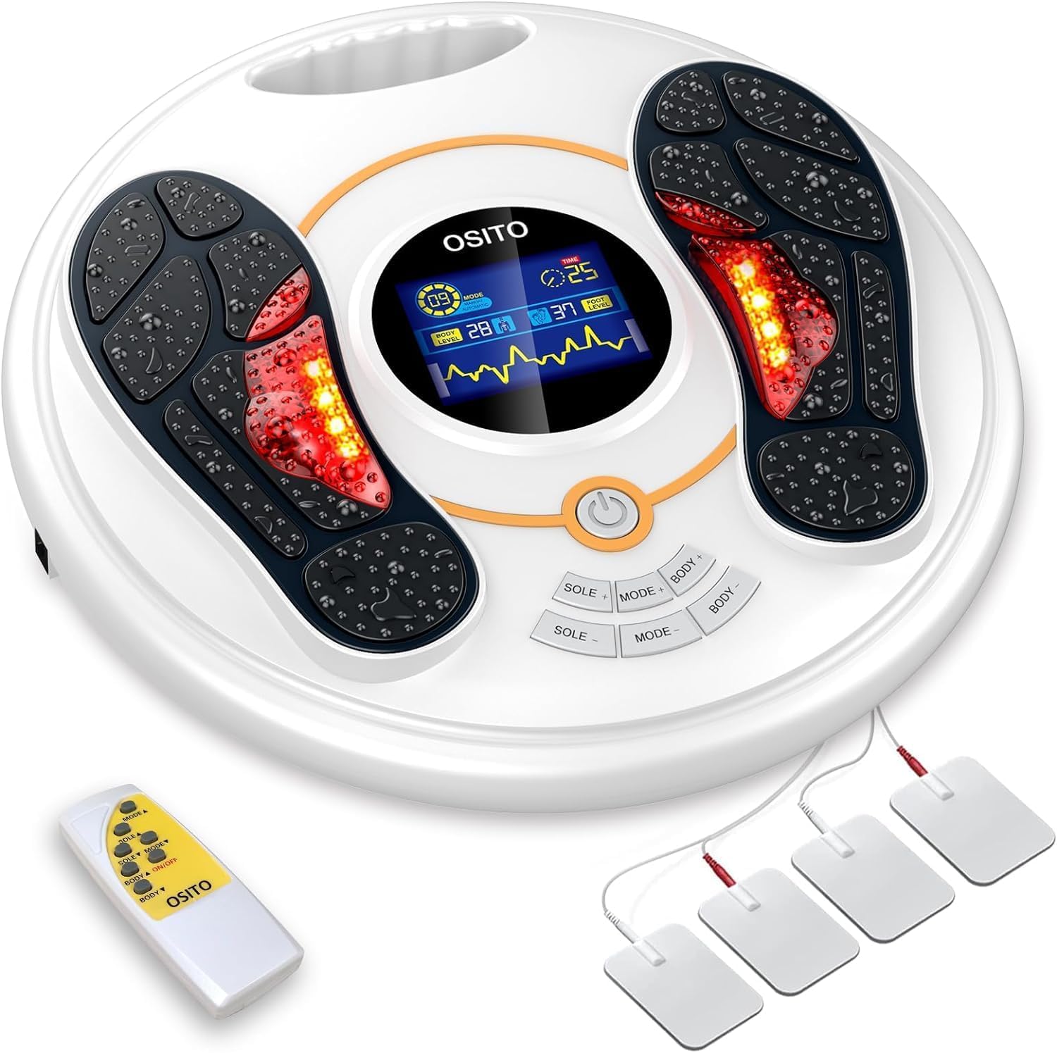 Photo 1 of OSITO Foot Circulation Stimulator Device - Medic EMS Foot Massager for Neuropathy, FDA Cleared TENS & EMS Feet Legs Stimulator for Relieve Nerve Pain and Neuropathy(FSA HSA Eligible) White