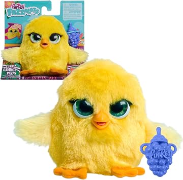 FurReal Fuzz-A-Lots Chick Interactive Toy, 3.75-inch Realistic Plush with Over 25 Sounds and Reactions, Kids Toys for Ages 4 Up by Just Play