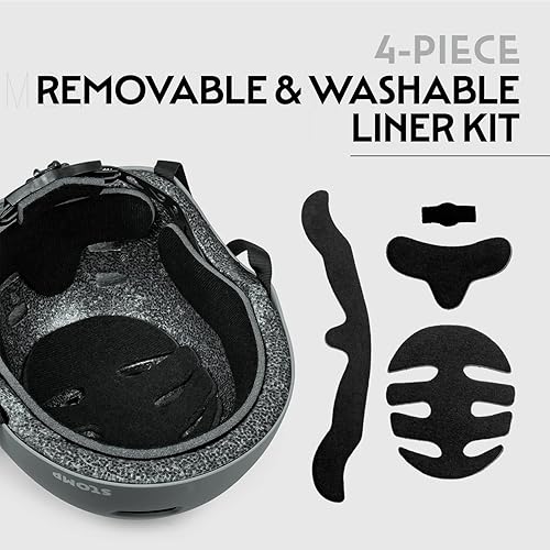 Miniatura 3 de STOMP Casco de patineta - Forro extraíble Ventilación Multideporte Scooter Patinaje en línea para jóvenes y adultos