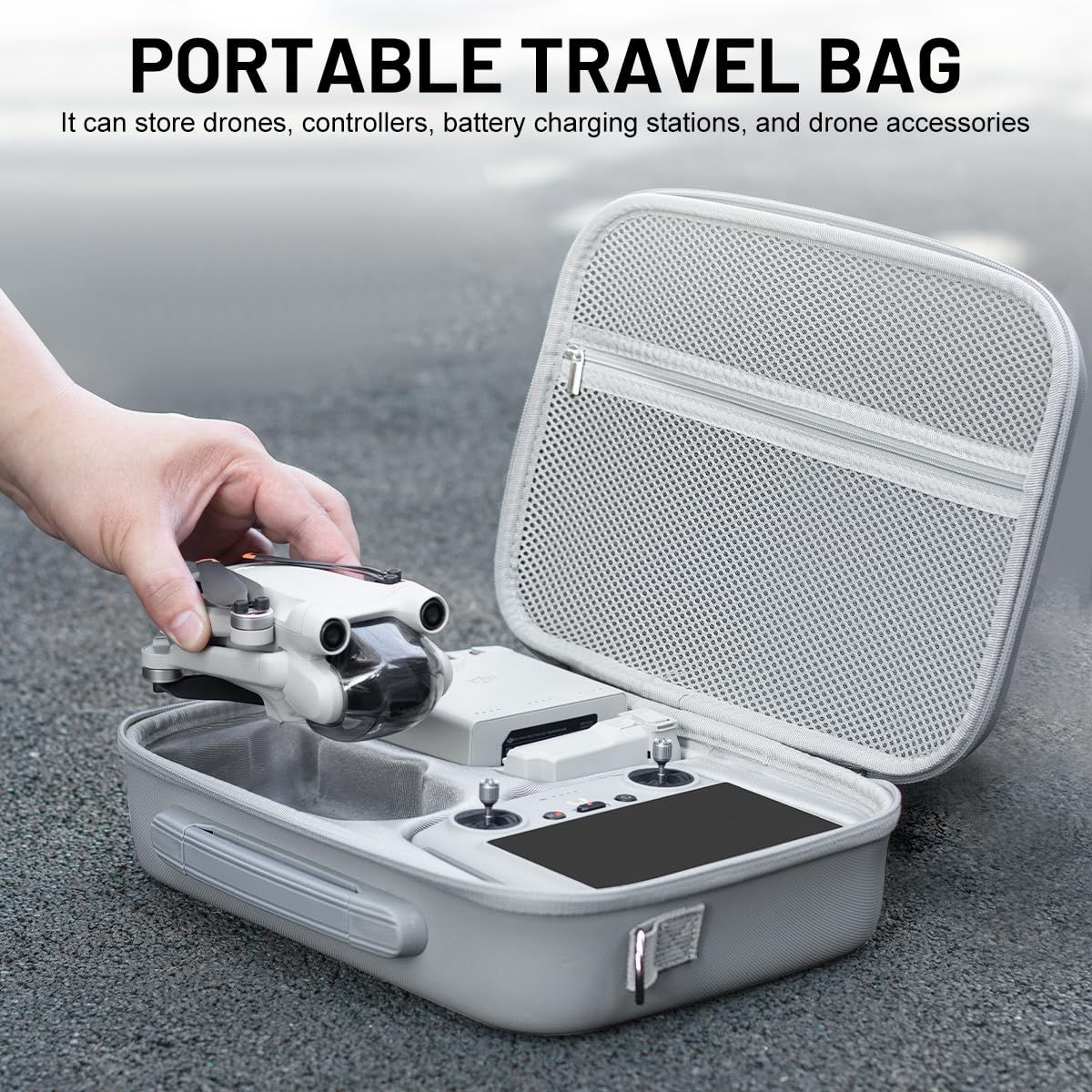 Bolsa para dji Mini 3/Mini 3 Pro/Mini 4 Pro Drone Fly More Combo, Impermeable Funda para dji RC Controlador Accesorios Bolsa de Viaje Portátil, para Dron Proteger