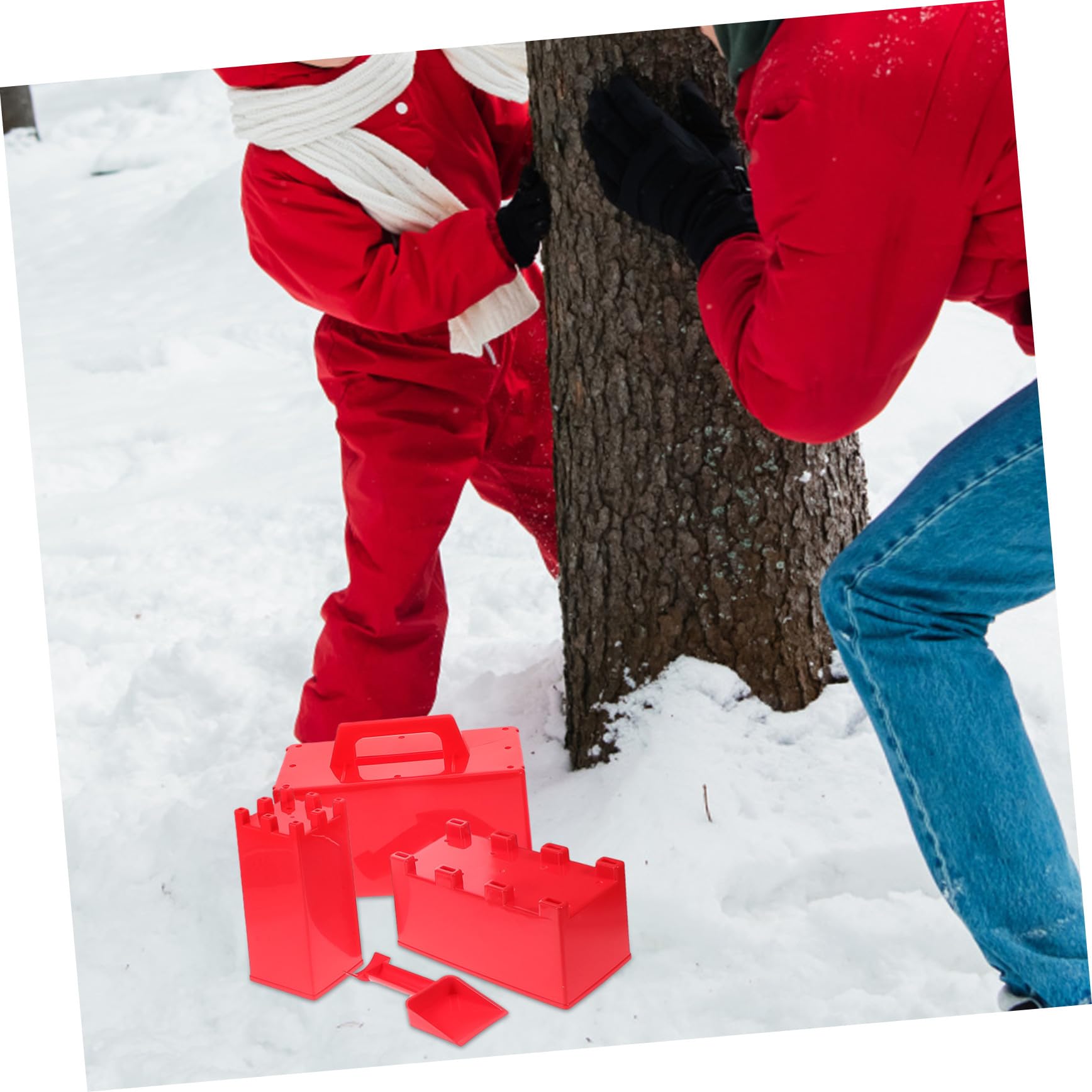 ORFOFE Moldes de Ladrillos de Nieve para Juego Pala Plástico Duradero y Diseño Antifrío para Construcción de Castillos y Fuertes Invierno al Aire