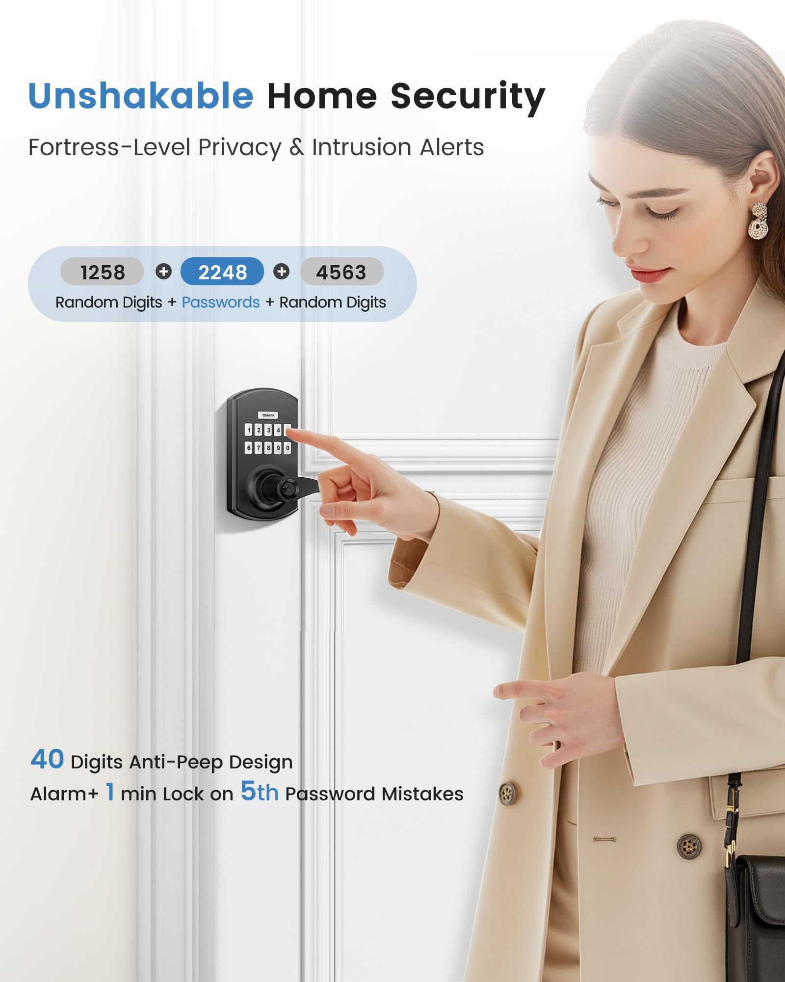 Smart Door Lock with Keypad - Keyless Entry -7