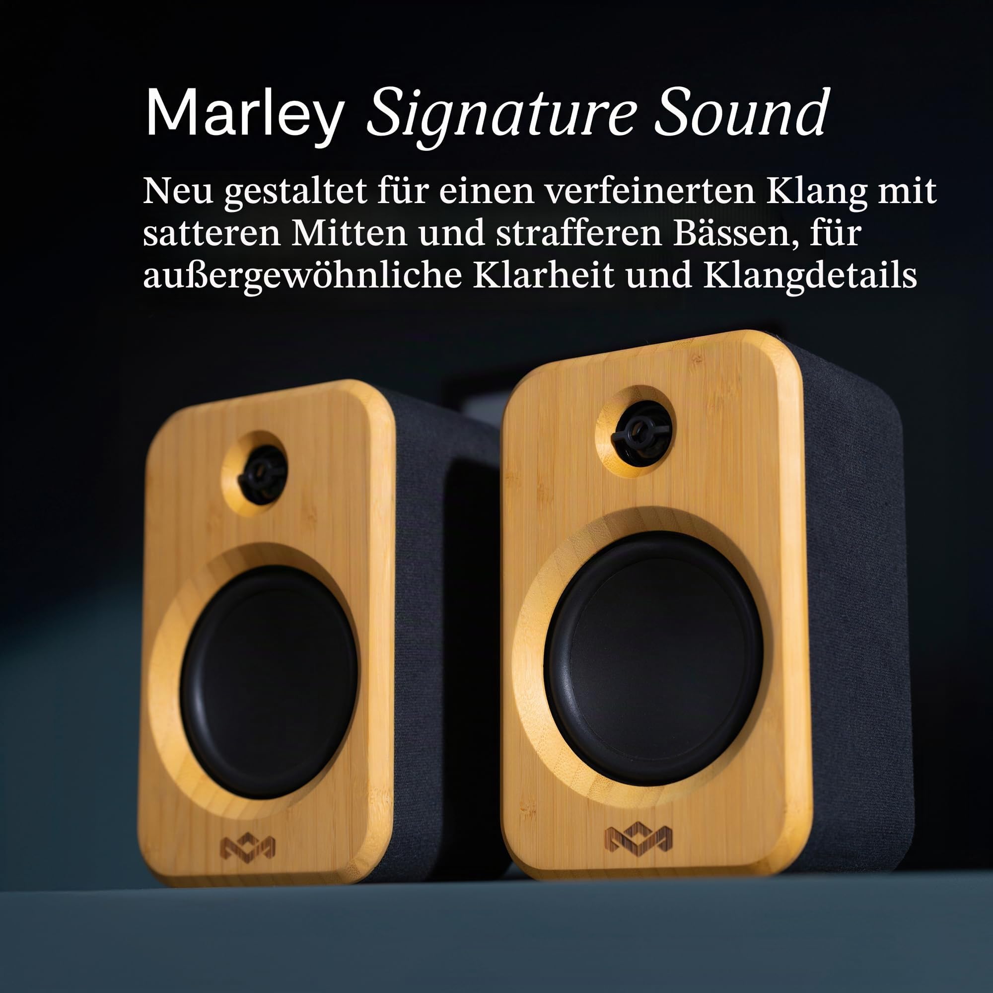 Marley House of Get Together Duo 2 aktive Regallautsprecher Paar - Bambus