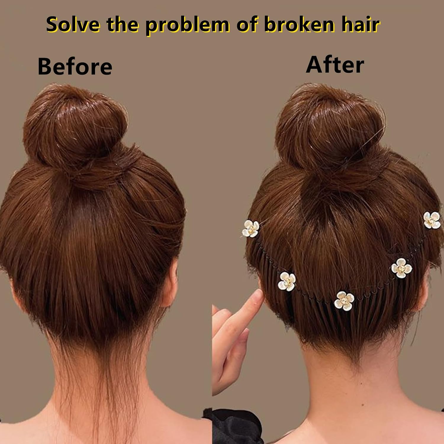 Invisible Hair Clips, 4 Pcs Stretchable Invisible Hair Pins Hair Finishing Fixer Comb Holder Stretchable Hair Pin, Invisible Hair Holder Hair Styling Tools Hair Accessories for Women and Girls