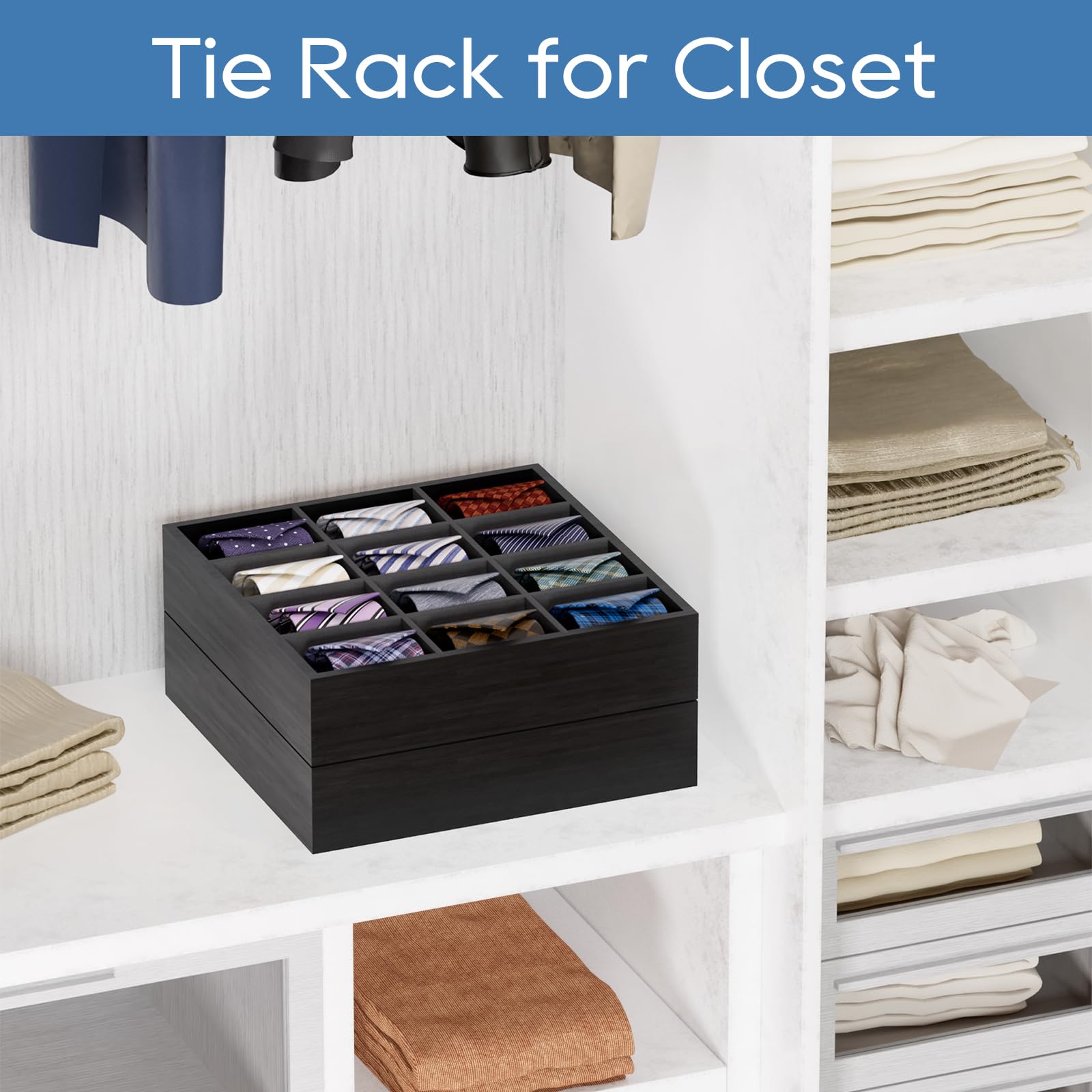 B4Life Tie Rack Wandgemonteerde Tie Box, Tie Organizer Tie Display B4Life Tie Rack Wandgemonteerde Tie Box, Tie Organizer Tie Display