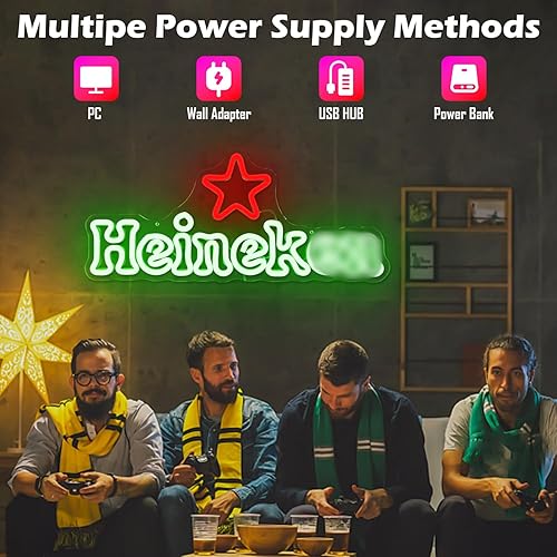 Miniatura 6 de Letreros de neón de cerveza regulables con luz de neón para el hogar, bar, letreros de cerveza de neón para decoración de pared, tienda de cuevas de