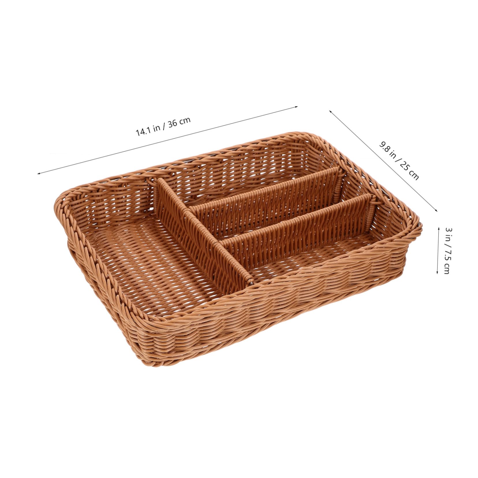 Panier de Rangement Rangement des Petits Outils 4 Compartiments pour Couverts en PP Capacité Profonde Antidérapante, Organisateur Cuisine et Salle de Bain