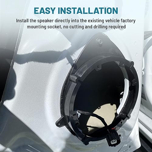 Miniatura 4 de NuIth Aftermarket - Anillo espaciador adaptador de altavoz de puerta delantera y trasera para GM GMC 2006-2019, Chevy 2006-2021, Cadillac 2007-2014