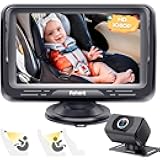 Rohent Baby Car Camera HD 1080P - Rear-Facing Infant Monitor with Night Vision Car Camera for Baby 150° Wide-Angle Lens Anti-Glare Screen Easy Install 360° Adjustable Display
