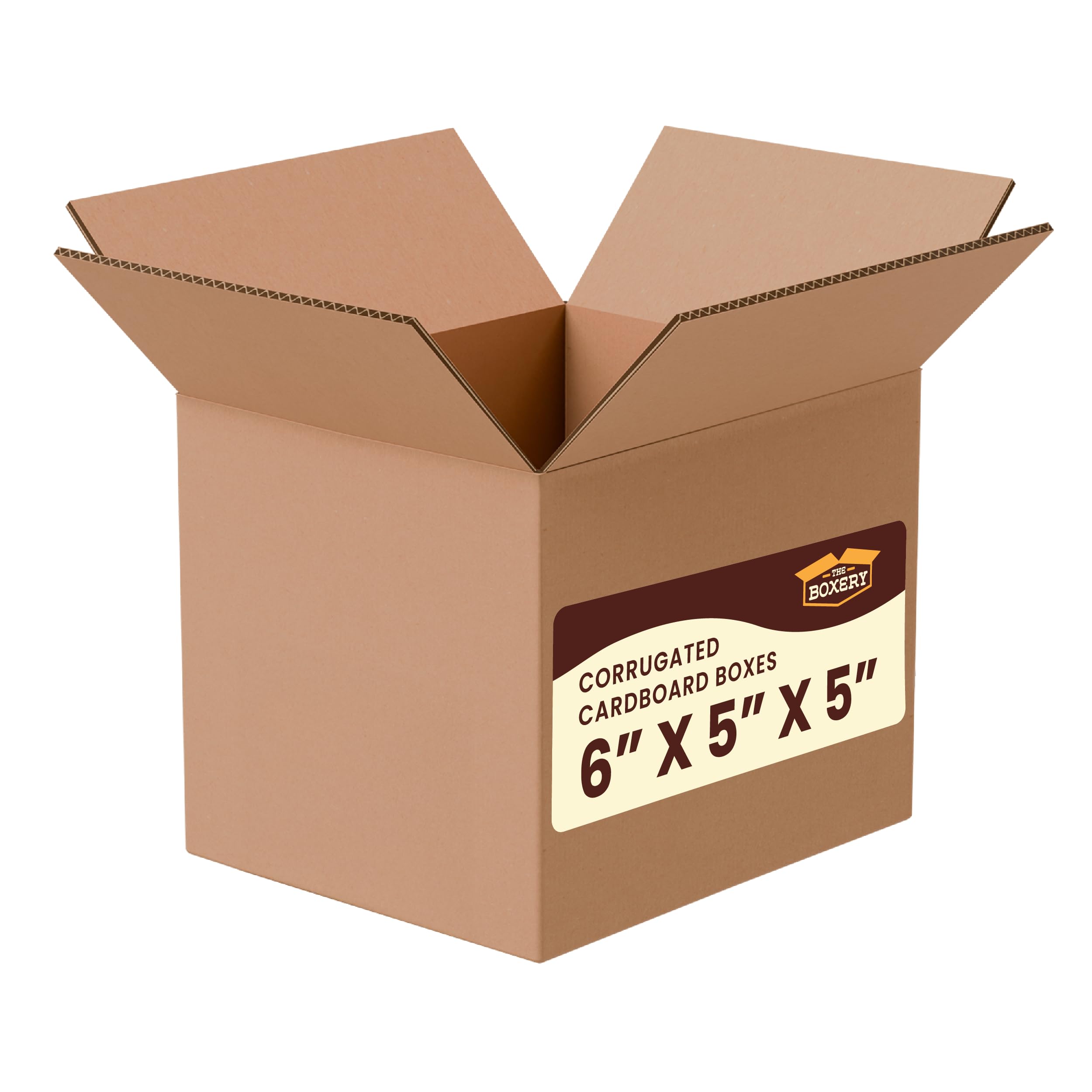 The Boxery 6"x5"x5" Corrugated Cardboard Boxes 25-Pack