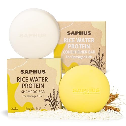 Set de champú y acondicionador de agua de arroz para el crecimiento del cabello, fortalecimiento