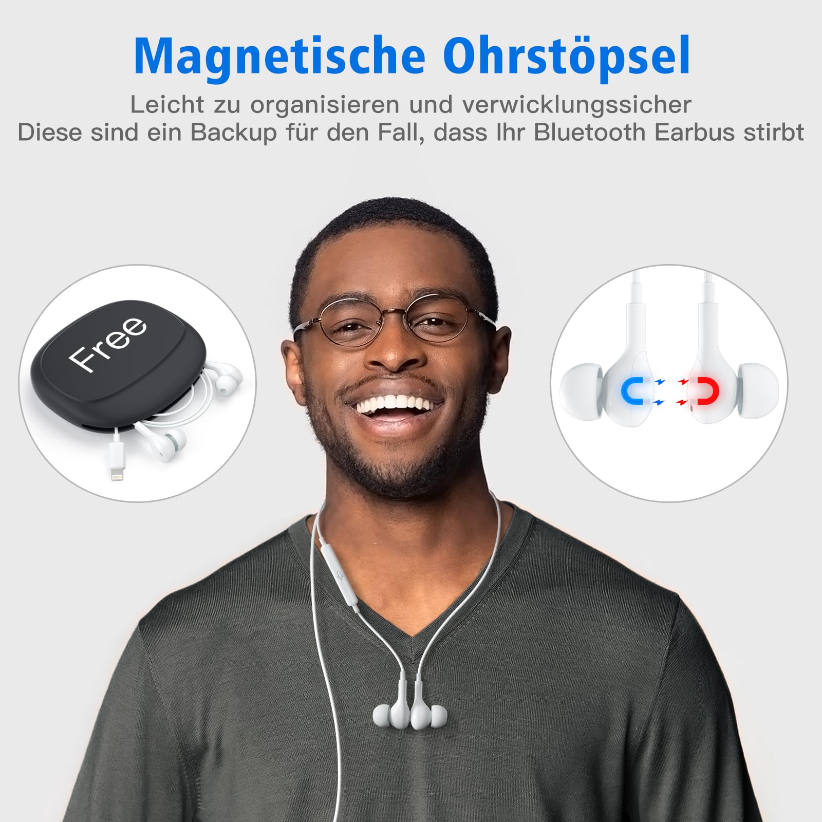Auriculares in-ear con cable para iPhone 17 Pro, [certificado MFi] USB C Auriculares in-ear tipo C, magnéticos, micrófono para iPhone 17 Air/16/15/para iPad Pro/Samsung S26/S25/S24
