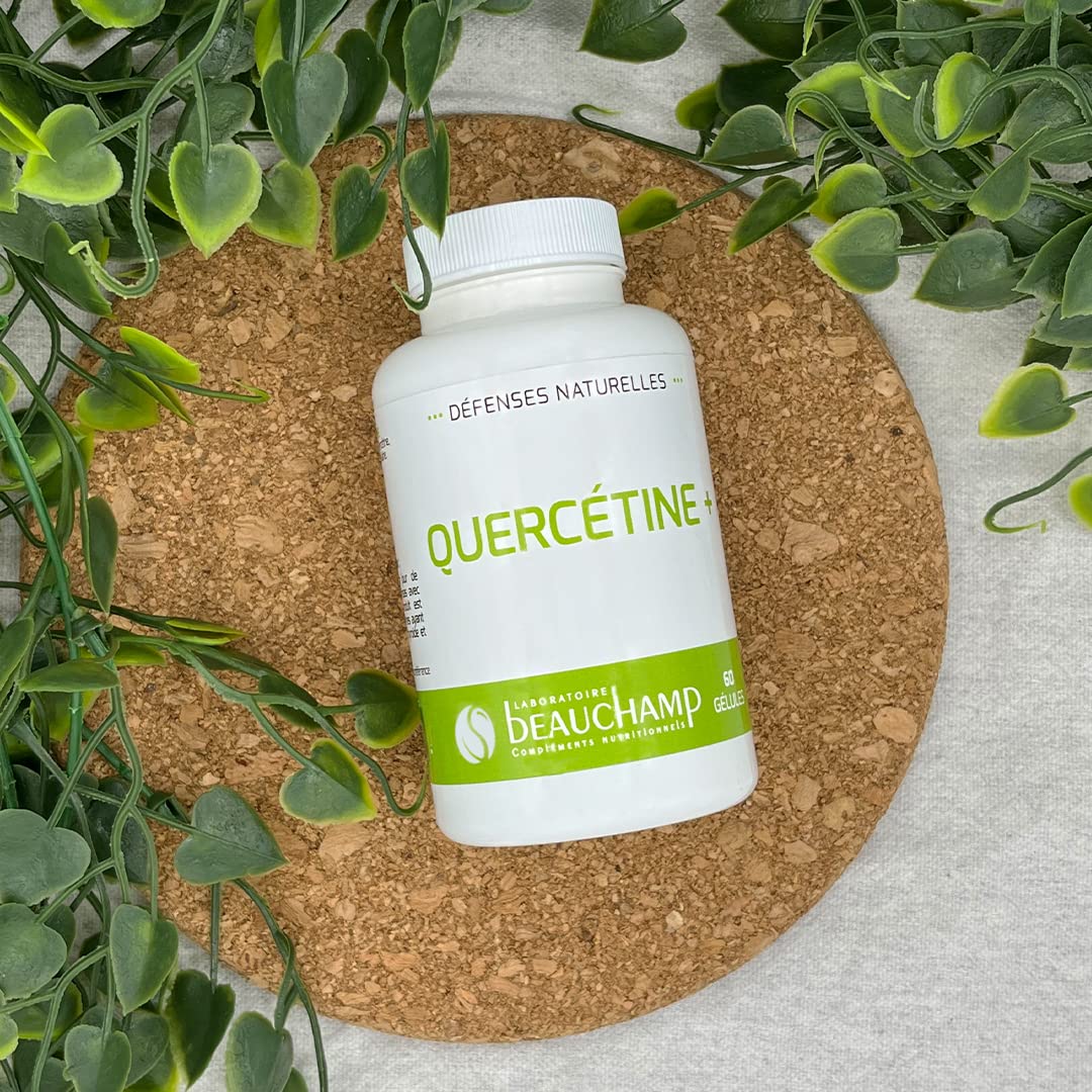 Complément alimentaire QUERCETINE + - 60 gélules - Maintient les défenses naturelles - Association avec Bromélaïne et Vitamine C - Développé en France