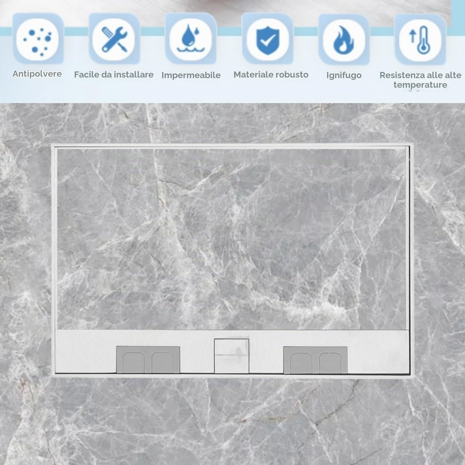 Presa Incasso a Pavimento, Scatola Presa di Corrente Incorporata 4 KW con 2Standard UE e2 Porte USB, Presa Elettrica Pavimento Impermeabile Scatola in Acciaio Inossidabile
