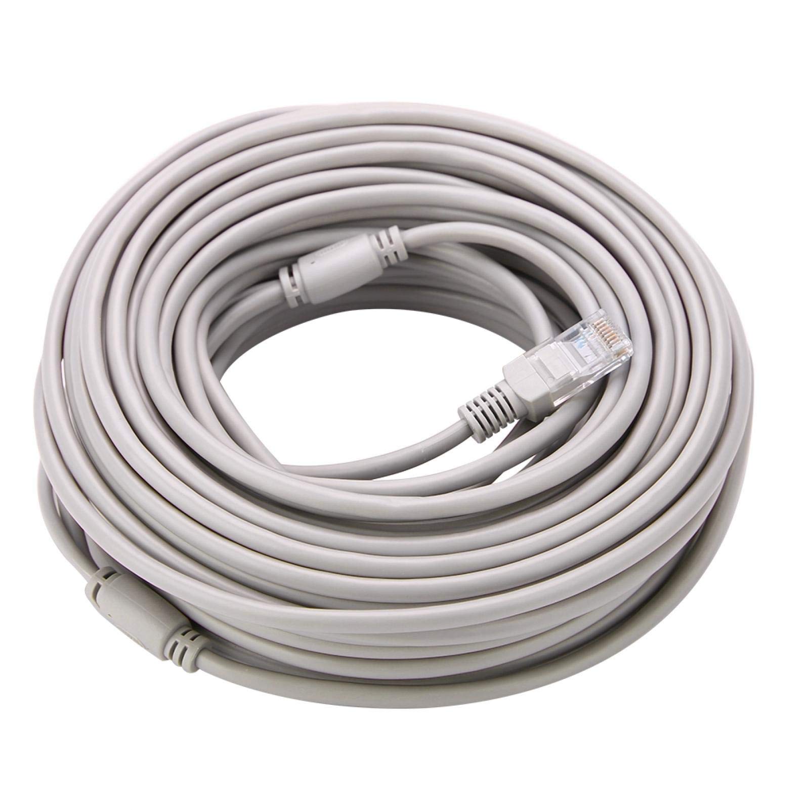 ASHATA Cavo Ethernet, 5M / 10M / 15M / 20M RJ45 + DC Cavo Ethernet CCTV Testa Maschio e Femmina Jack 2.1mm / 5.5mm per telecamere IP Sistema NVR 10 Mbps / 100 Mbps(20M)